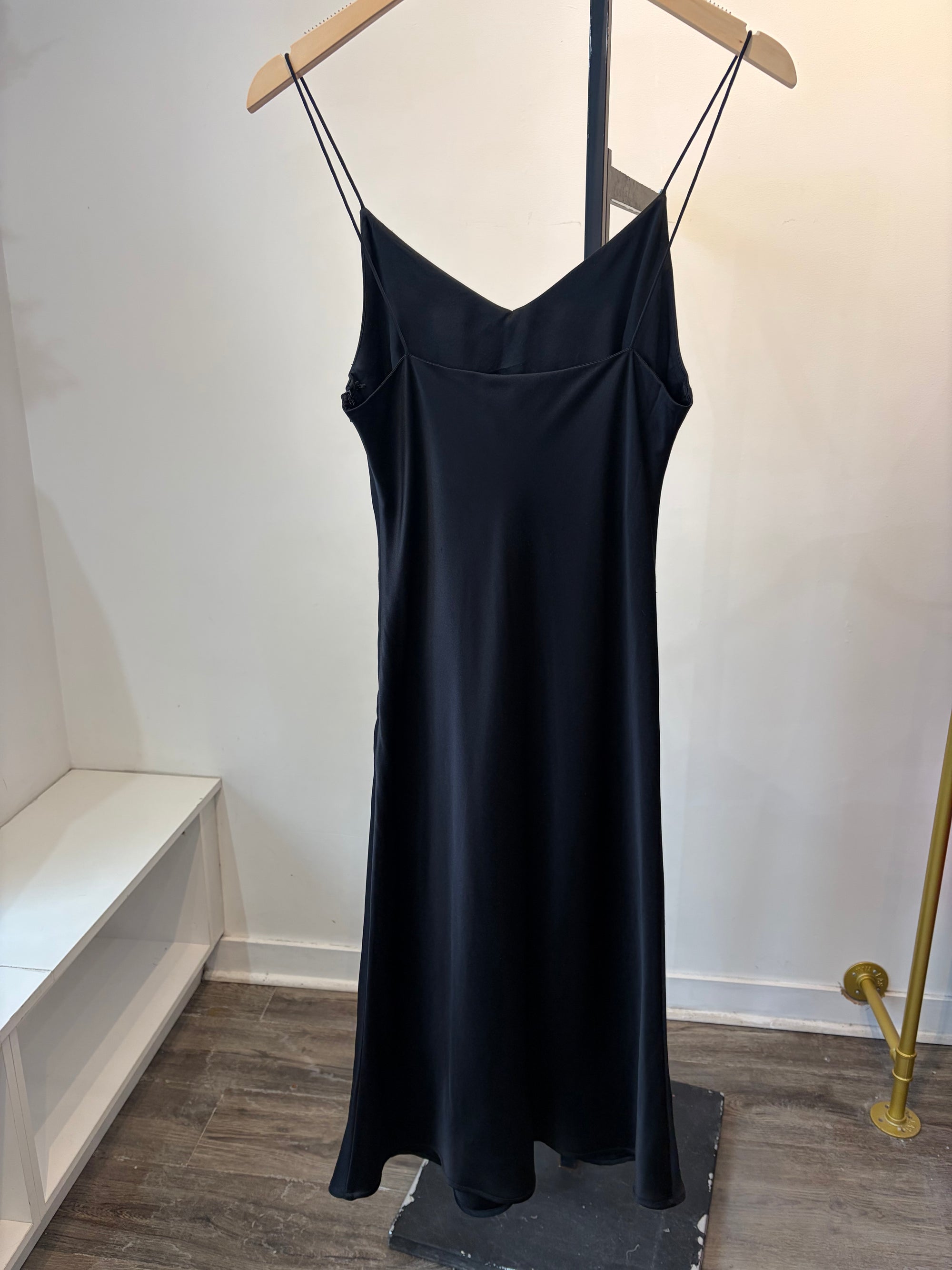 Anine Bing sleeveless slip dress, Black, XS