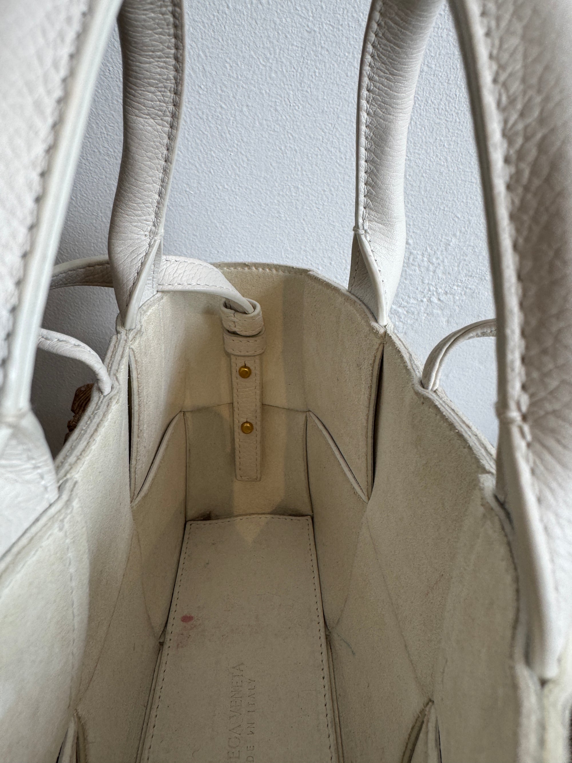 Bottega Veneta Candy Arco Tote, White