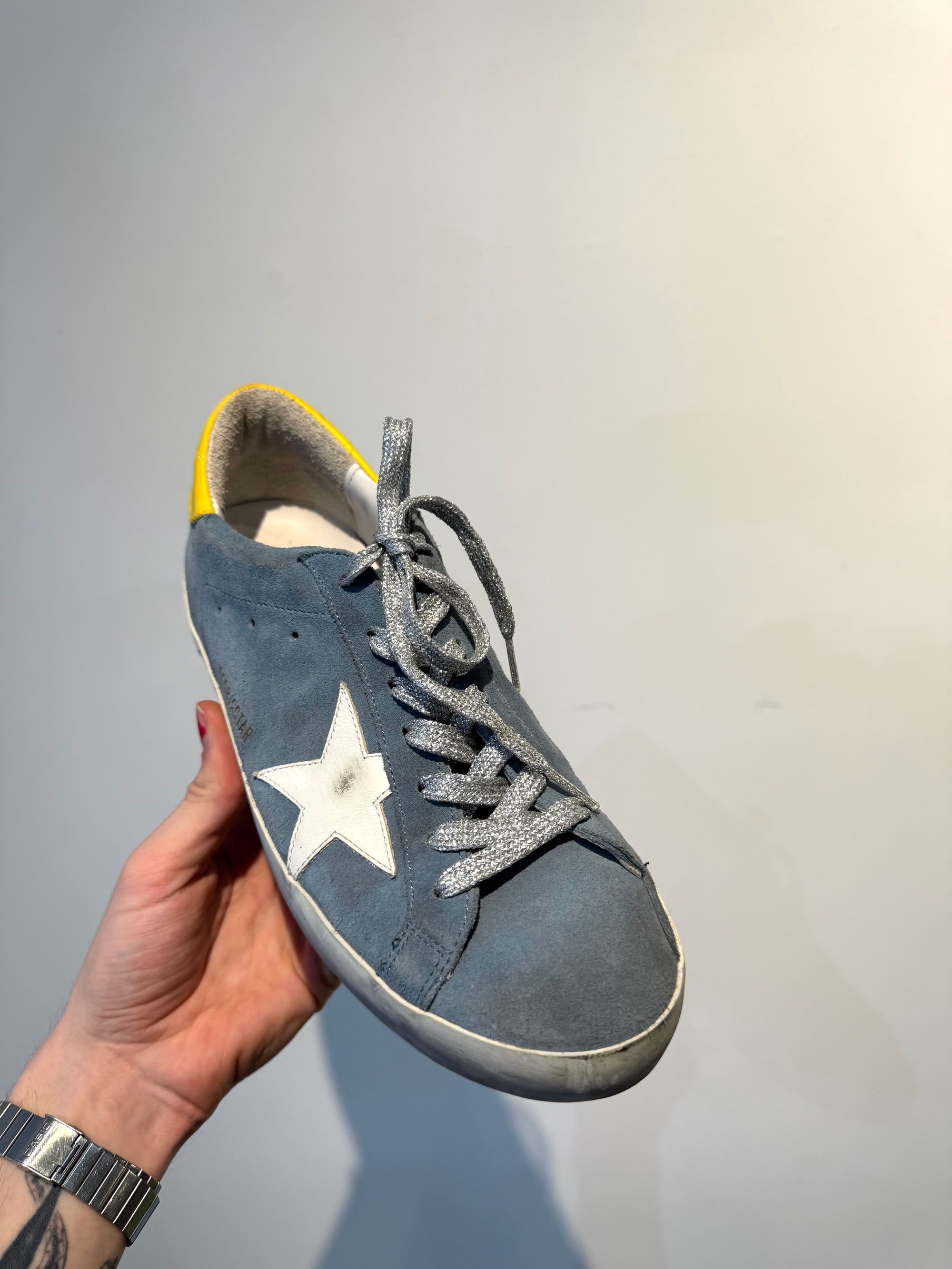 Golden Goose Super-Star Sneakers, Blue, 10W