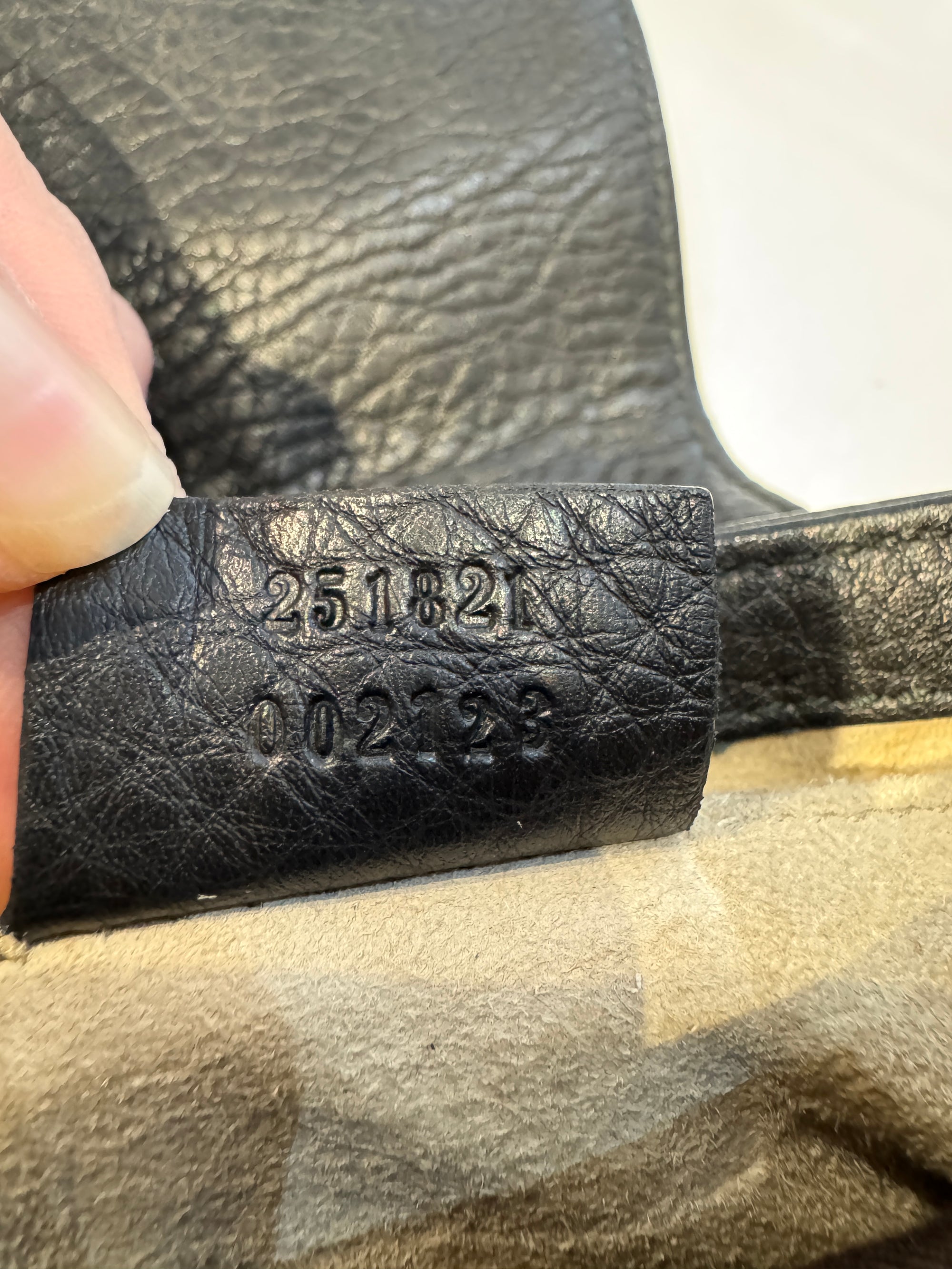 Gucci ‘1973’ Pebbled Leather Small Crossbody Bag, Black