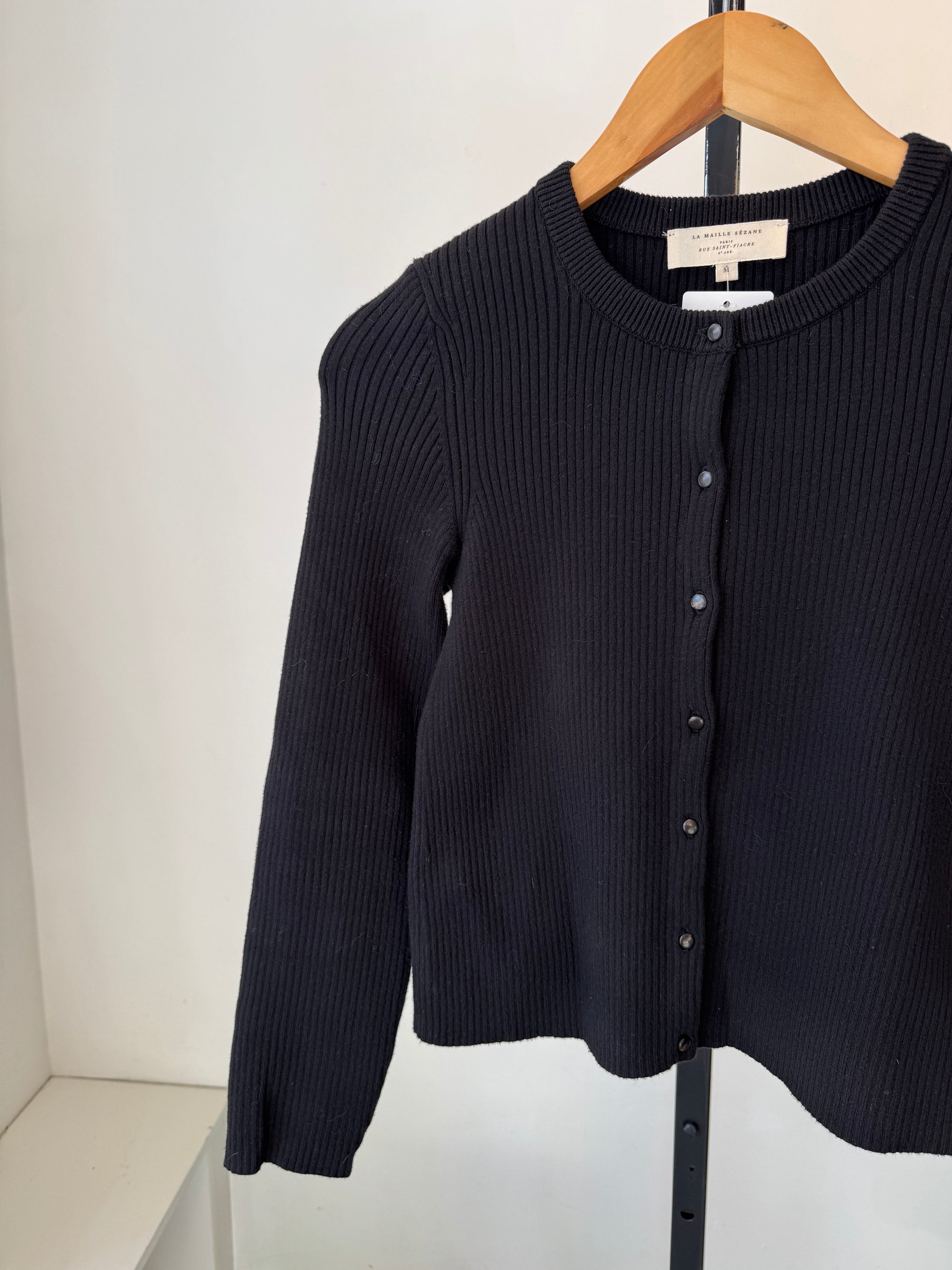 Sézane Kylie Cardigan, Black, Medium