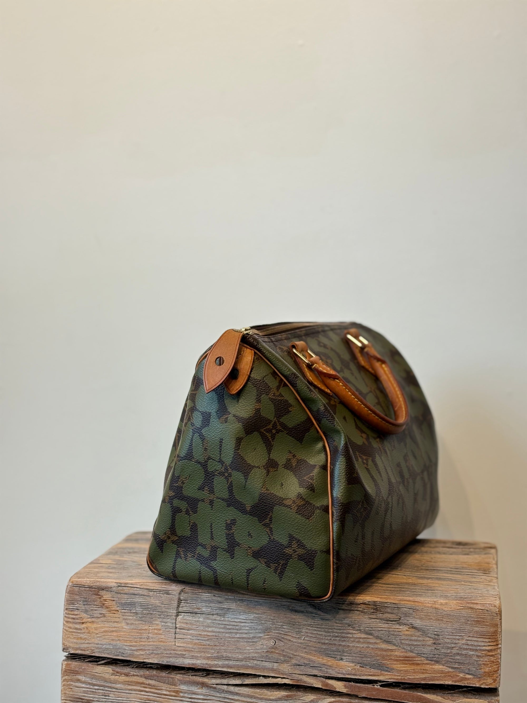 Louis Vuitton x Stephen Sprouse 2001 Speedy 30, brown/dark green