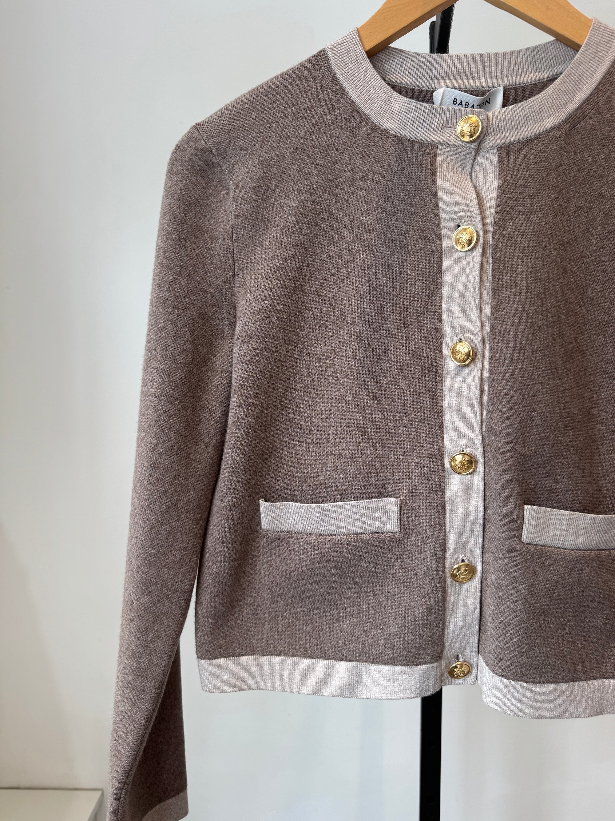 Babaton Approach two toned cardigan, XS