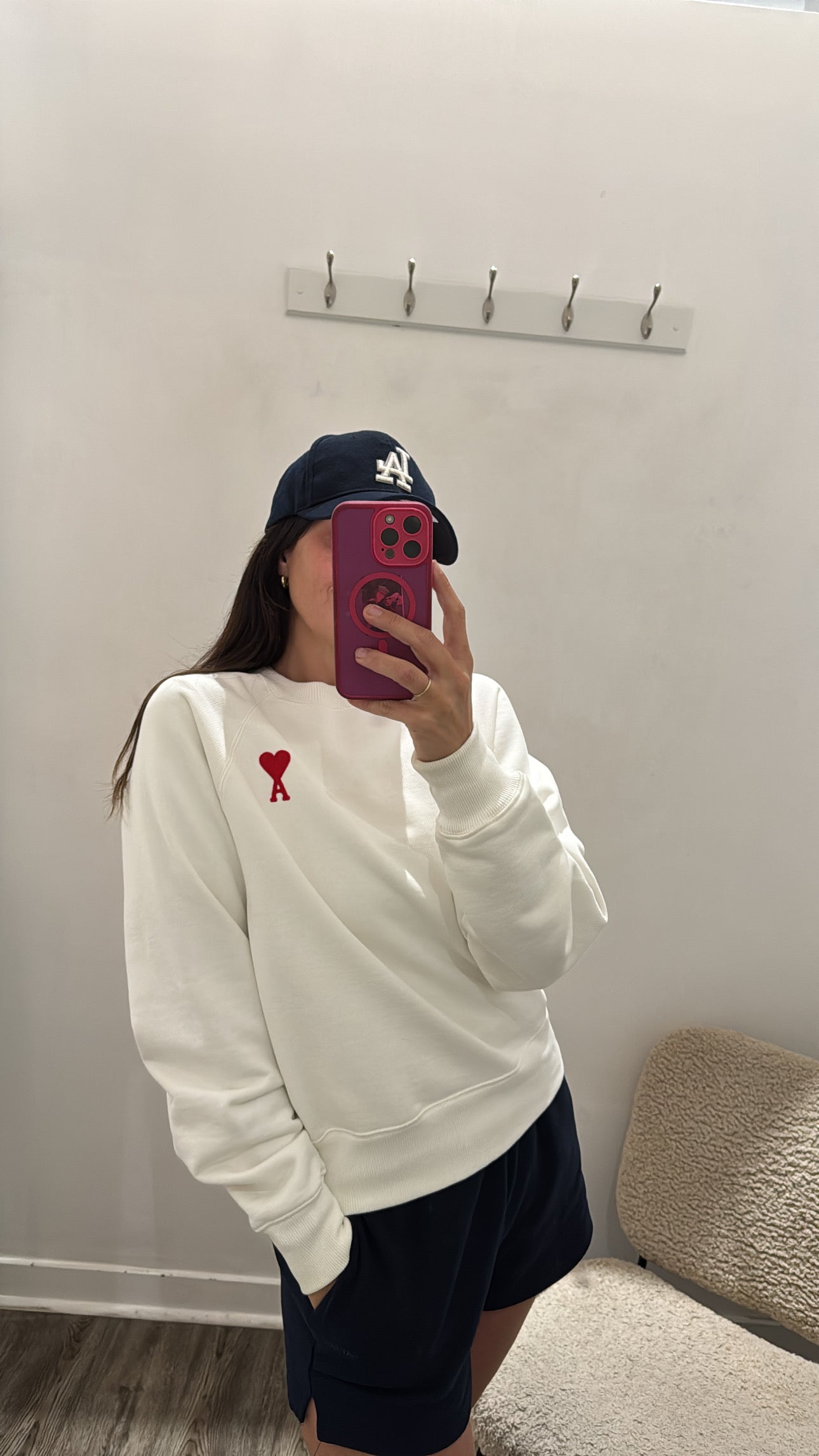 AMI Tonal ADC sweatshirt, White, Small