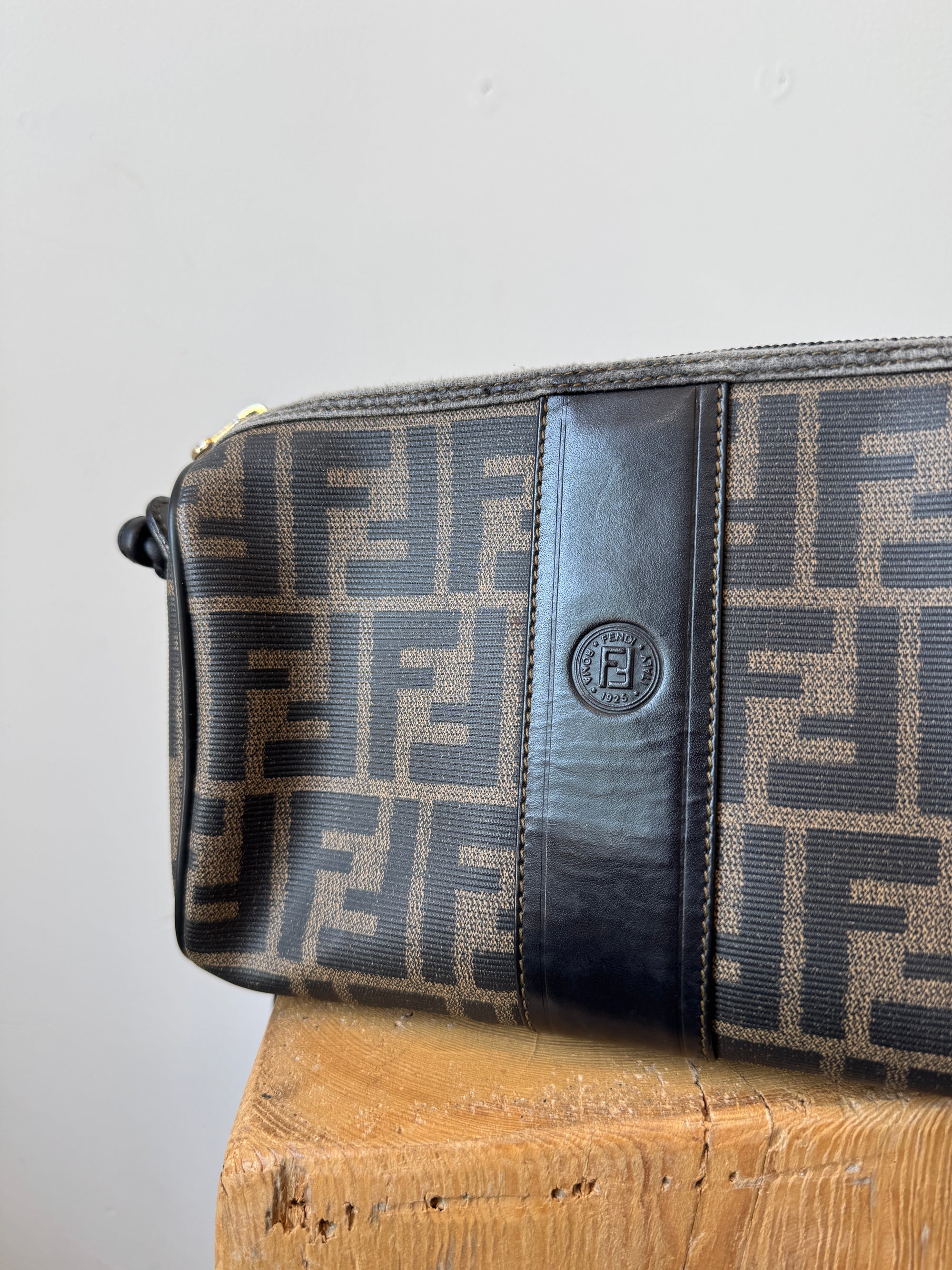 Fendi Zucca Vintage Crossbody Black