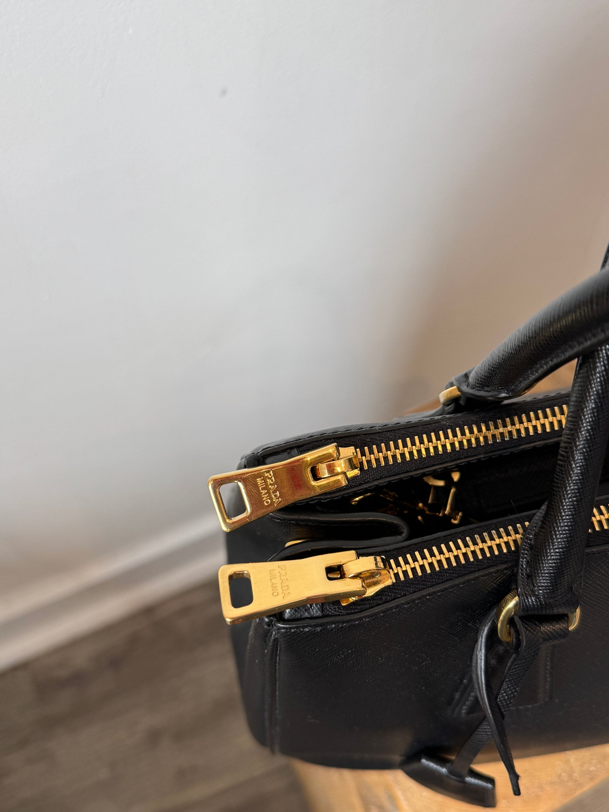 Prada Black Small 2017 Galleria Tote