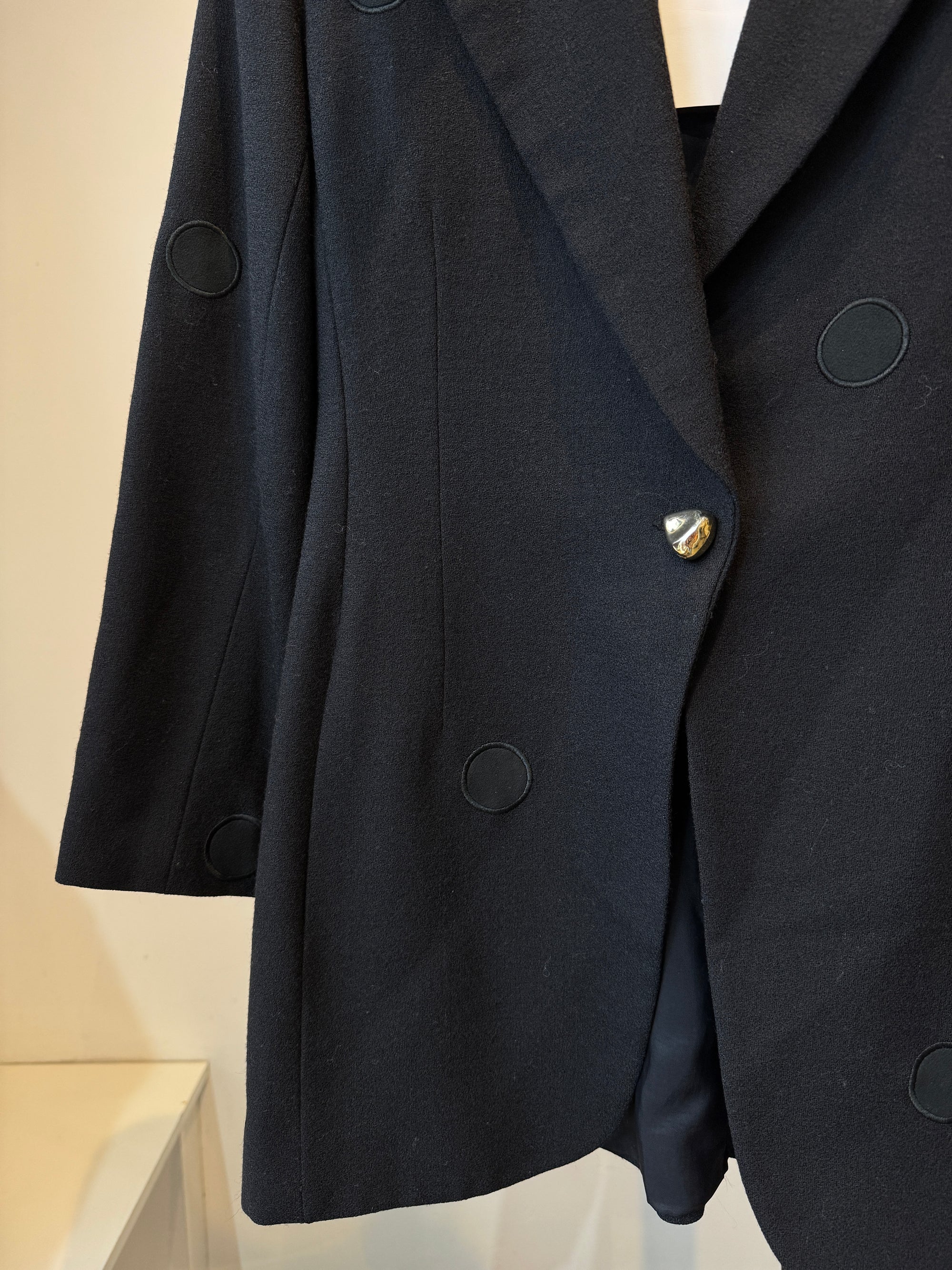 Samuel Bardon blazer with gold button, Black, 6