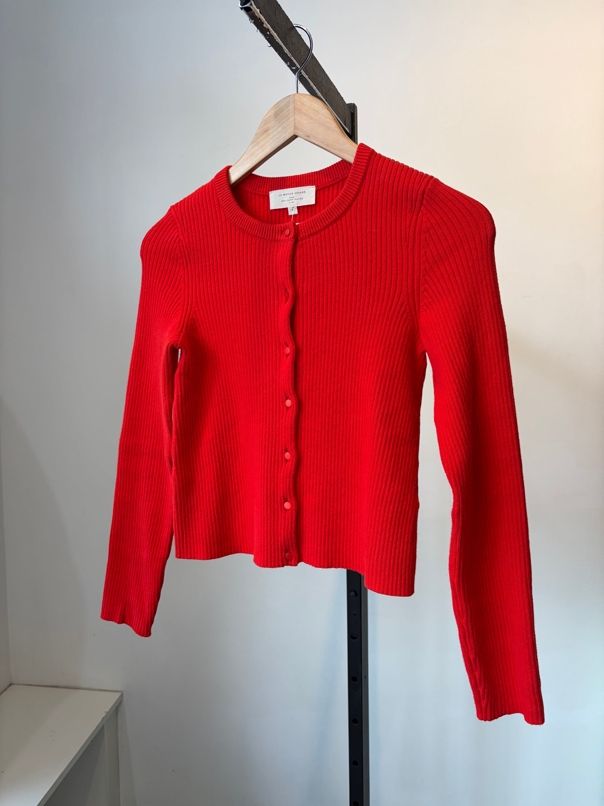 Sézane Kylie Cardigan, Red, Small