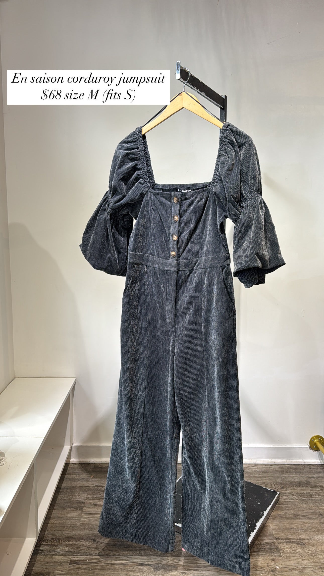 En Saison Corduroy Jumpsuit, M