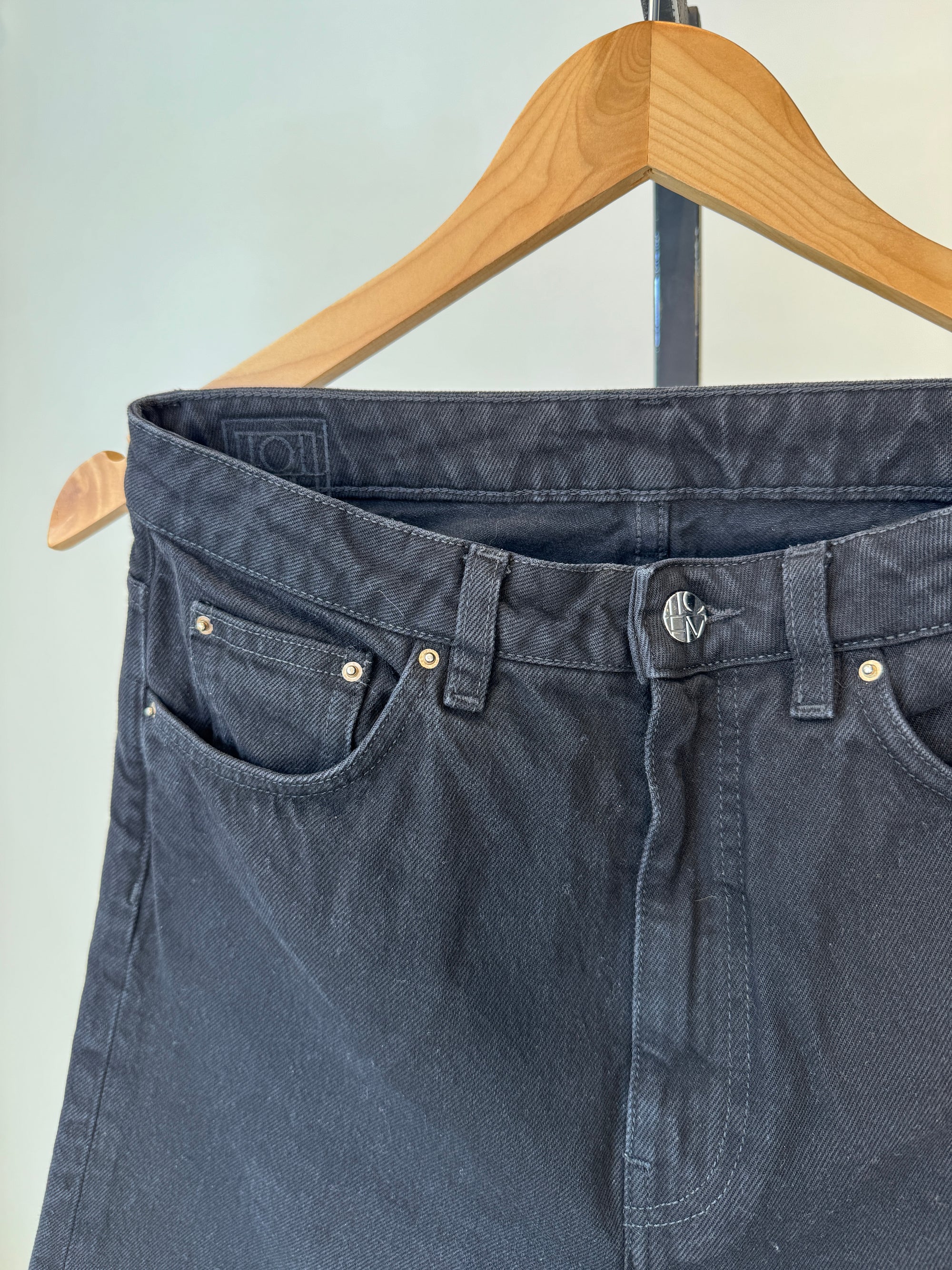 Toteme black barrel jeans, Black, 27