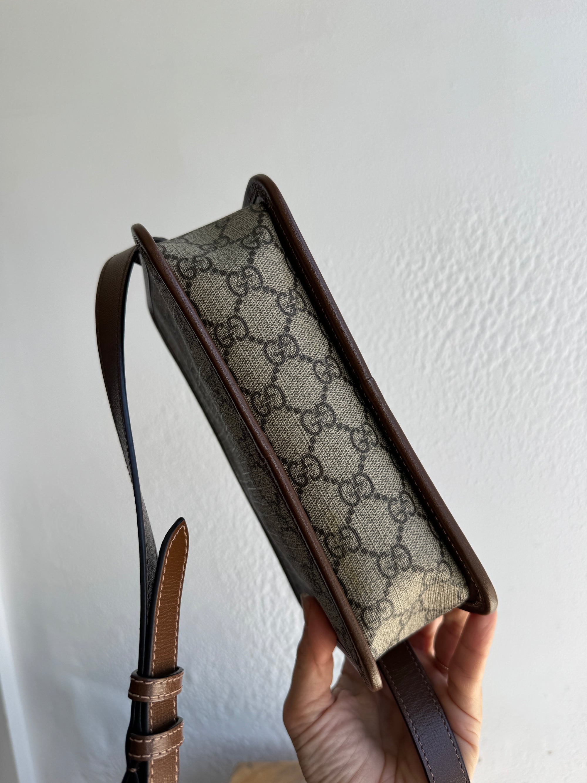 Gucci GG Mini Messenger Crossbody Bag, Brown