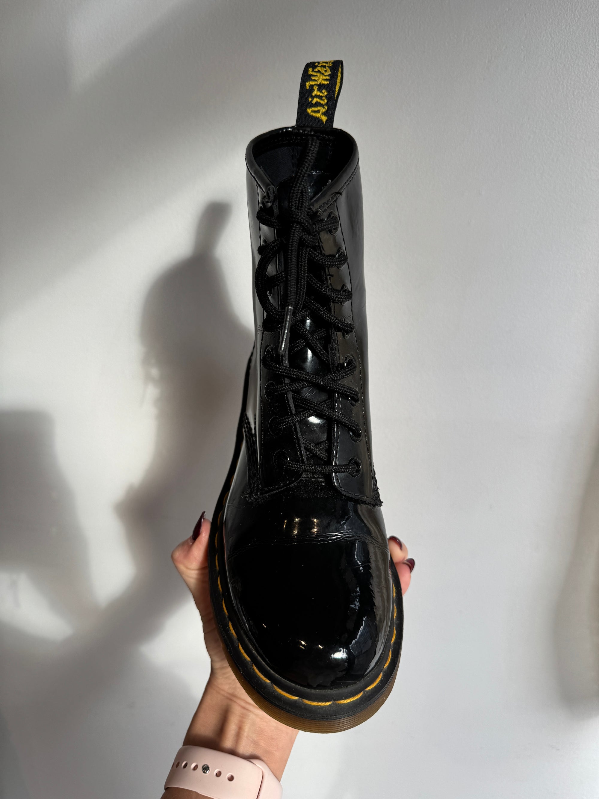 Dr. Martens Patent lace up boots, Footwear, Size 37