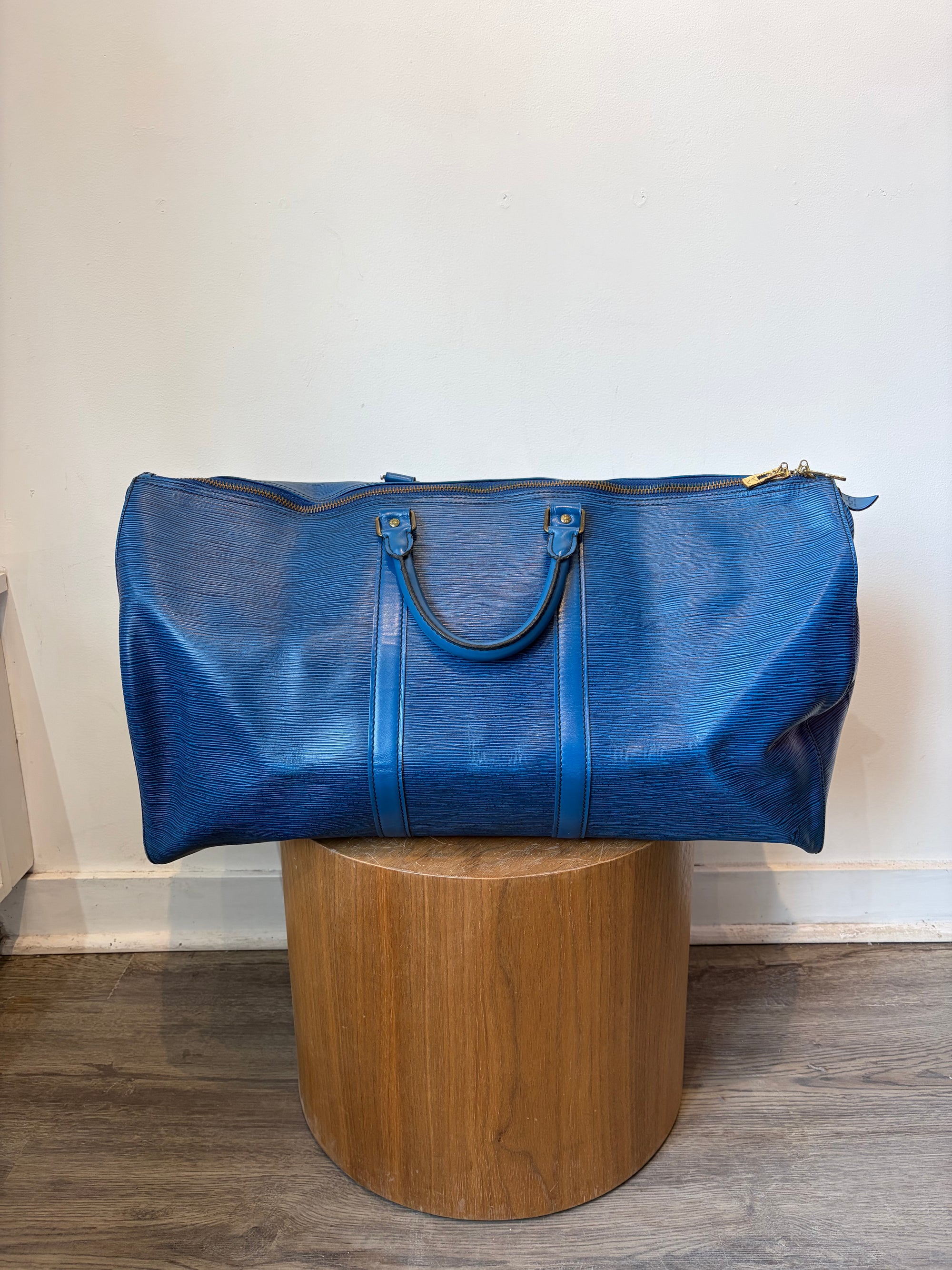 Louis Vuitton Vintage 1995 Keepall 55, Epi Leather, Blue