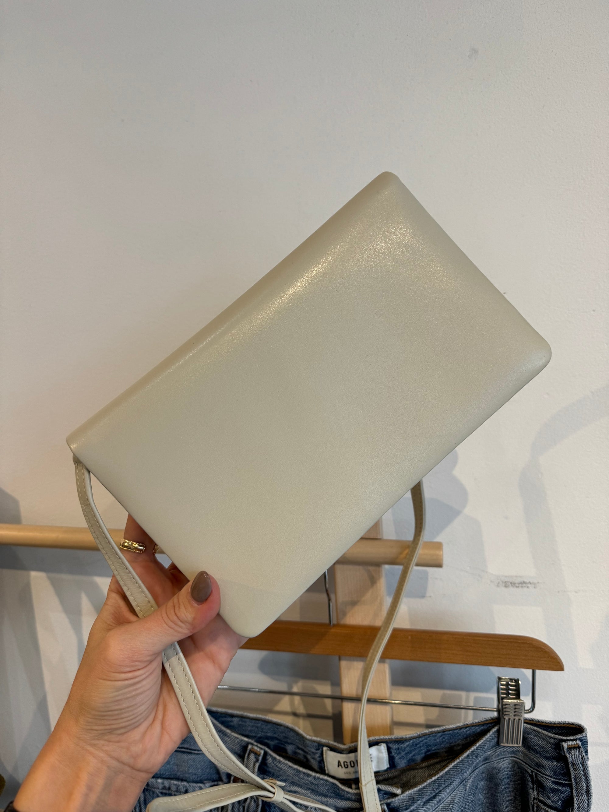 Launer London Bone White Lulu Clutch