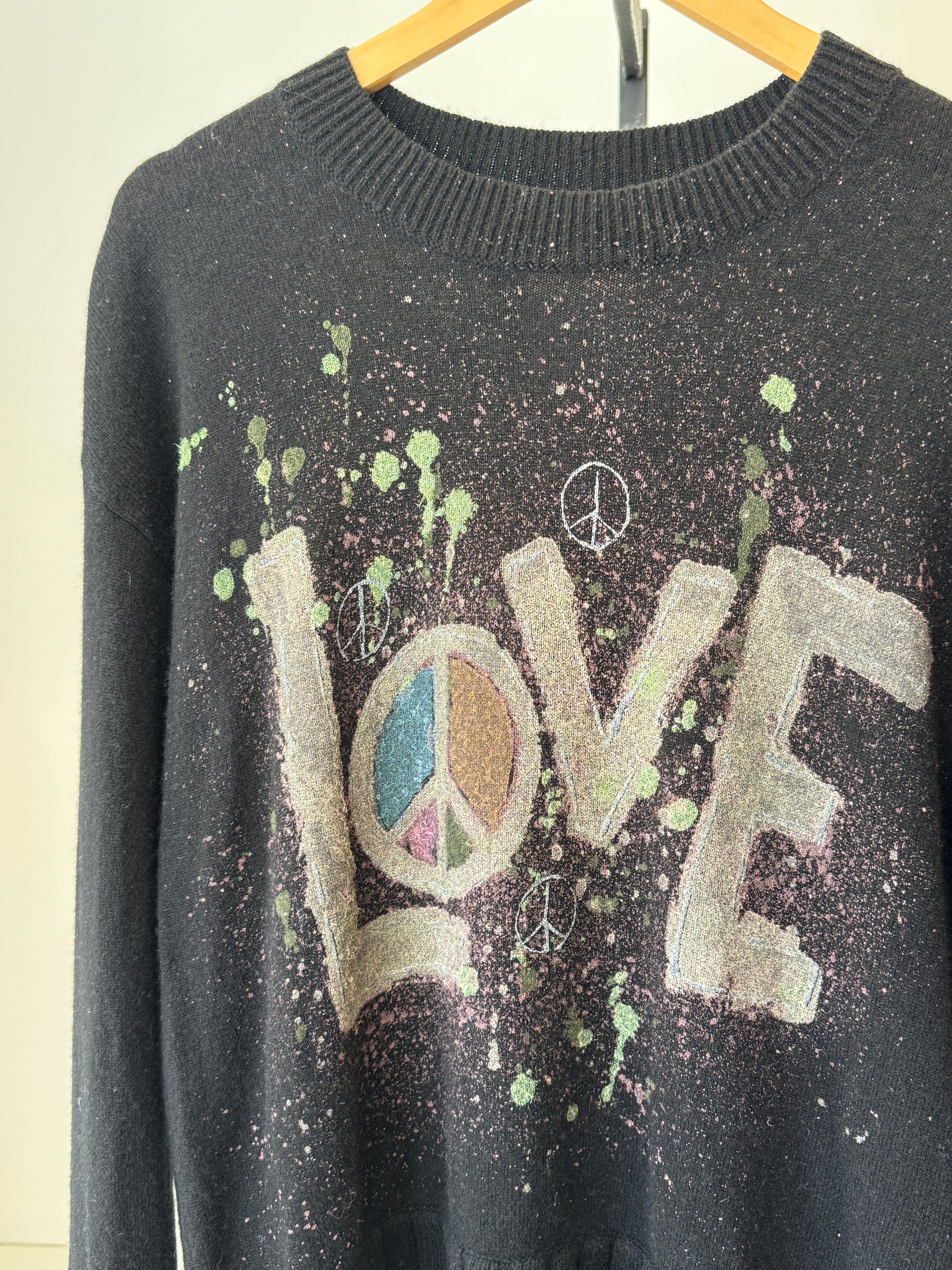 Lisa Todd Love Graffiti Sweater, Black, Medium