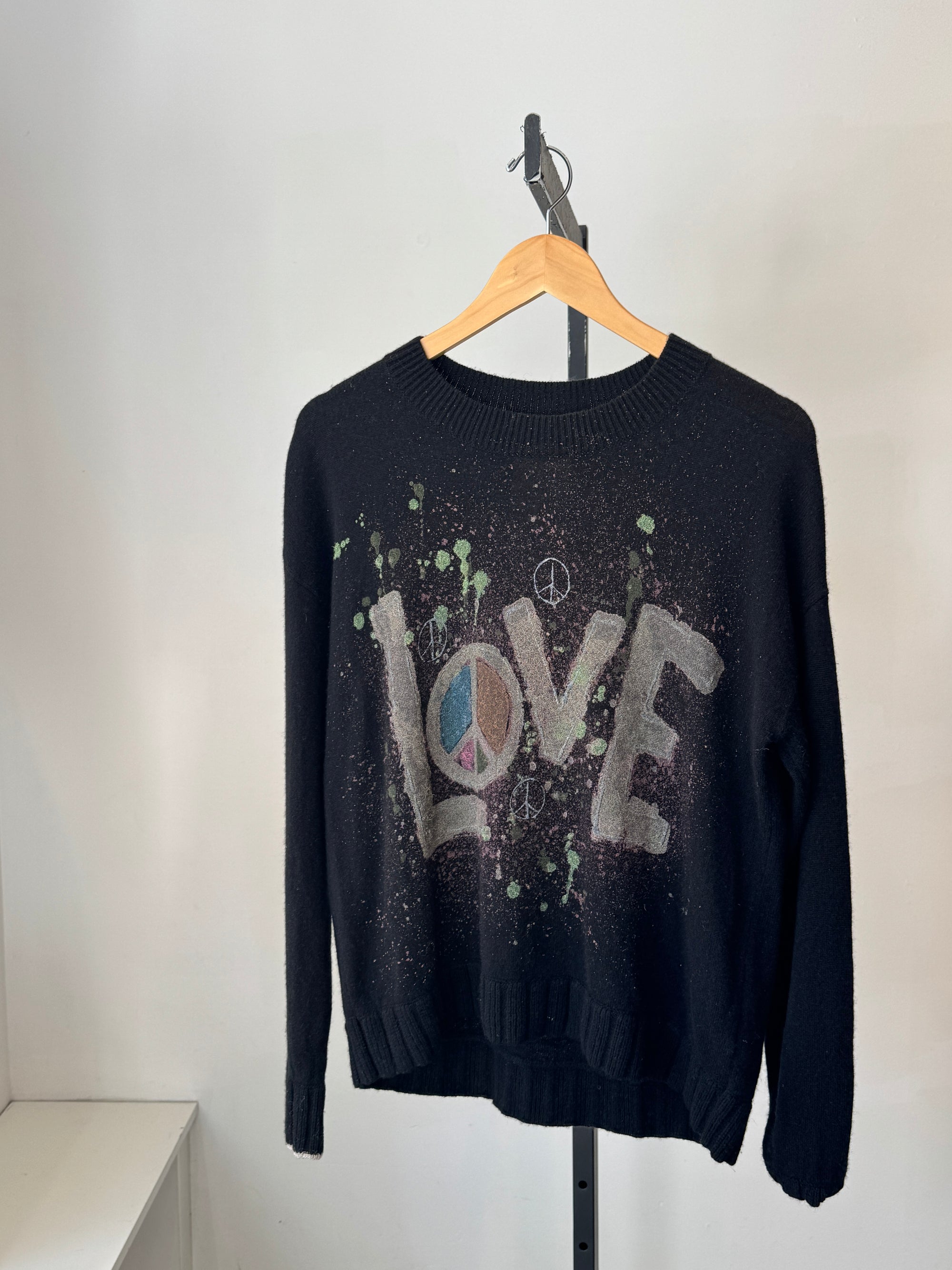 Lisa Todd Love Graffiti Sweater, Black, Medium