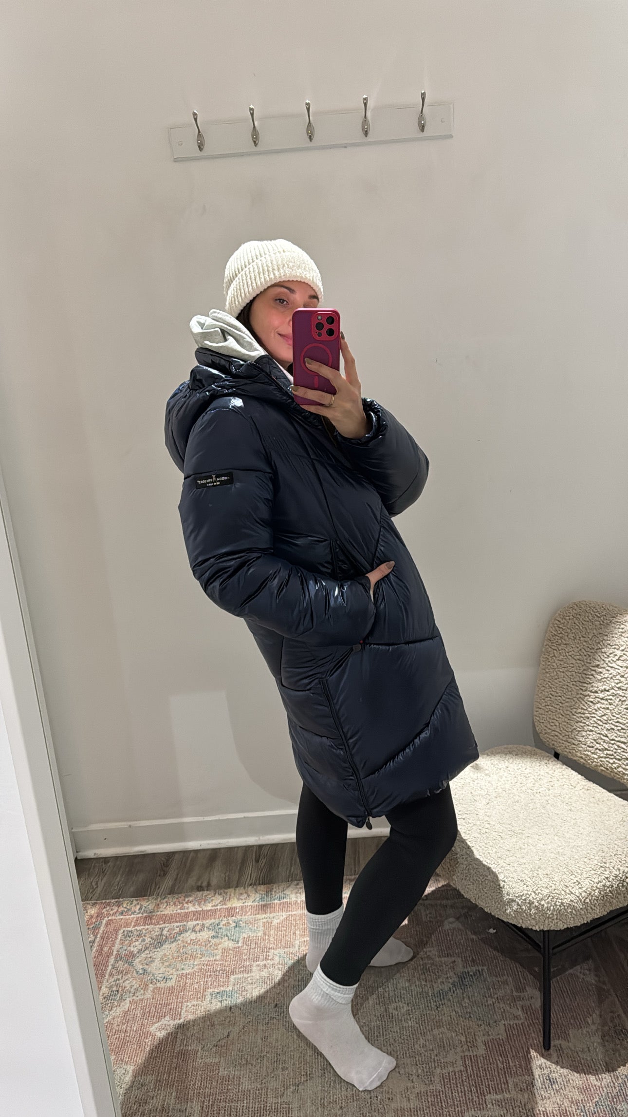 Frieda & Freddies puffer coat, Navy, 42