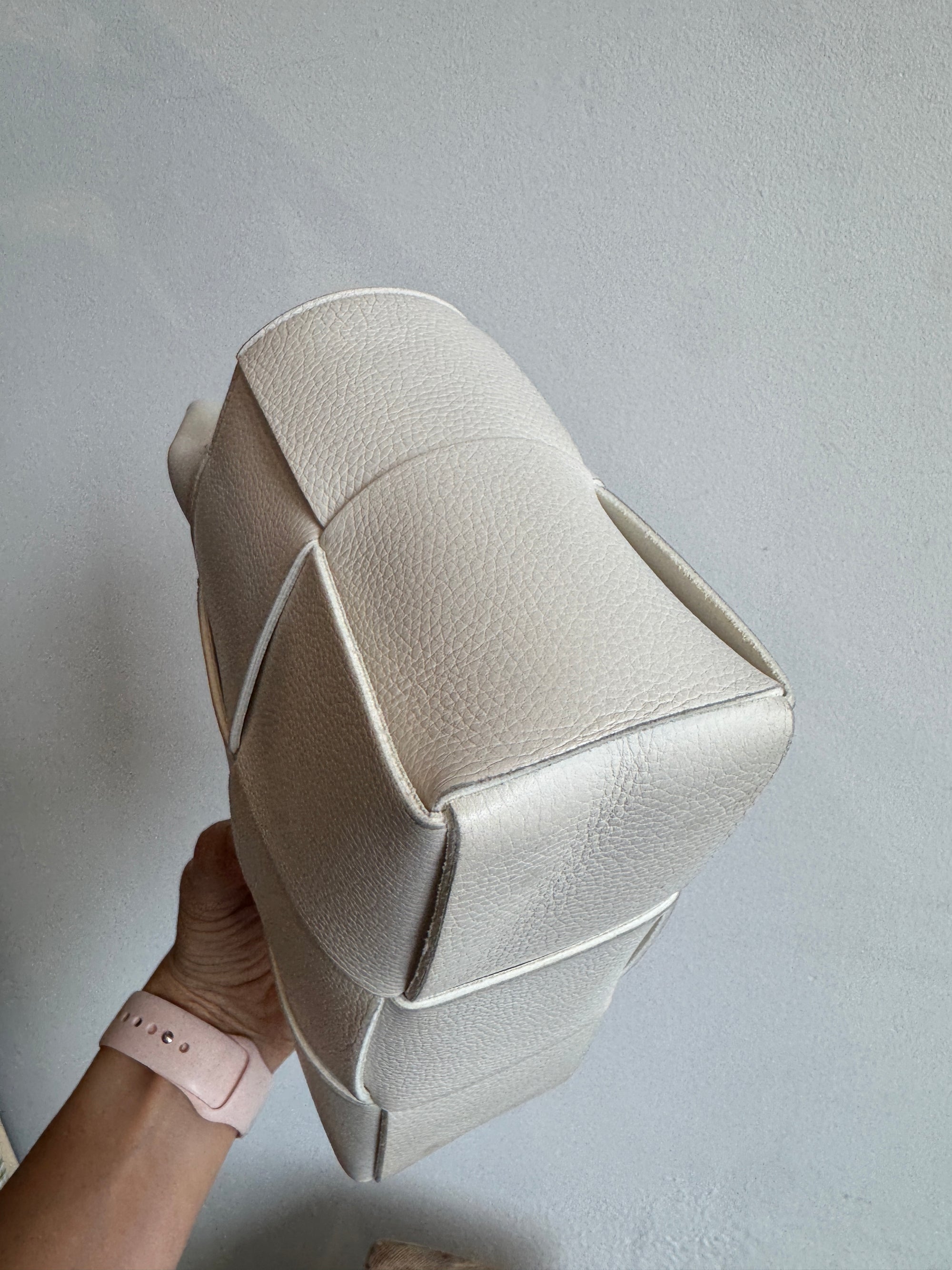 Bottega Veneta Candy Arco Tote, White
