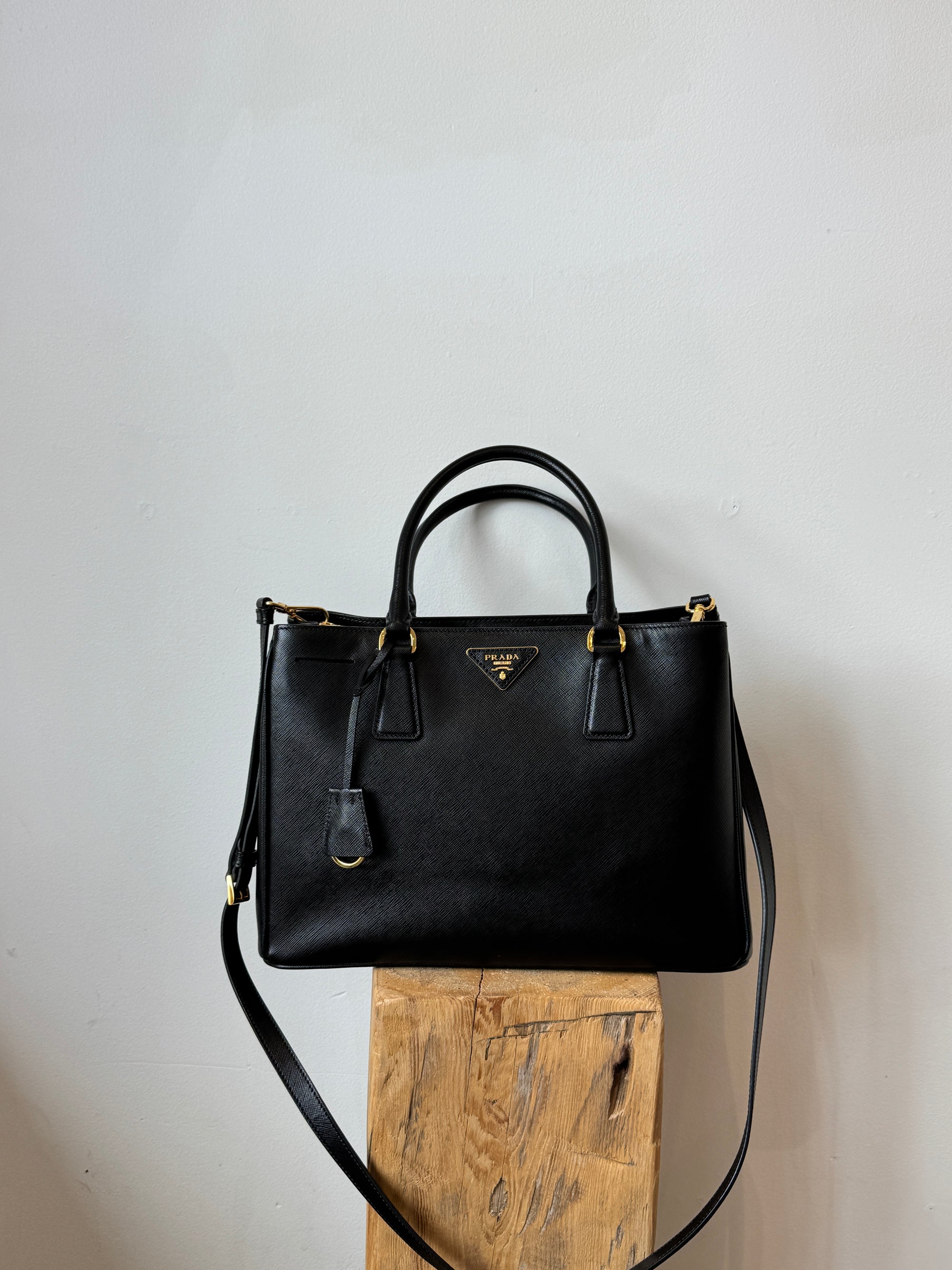 Prada Galleria Medium Tote Safiano Leather Black
