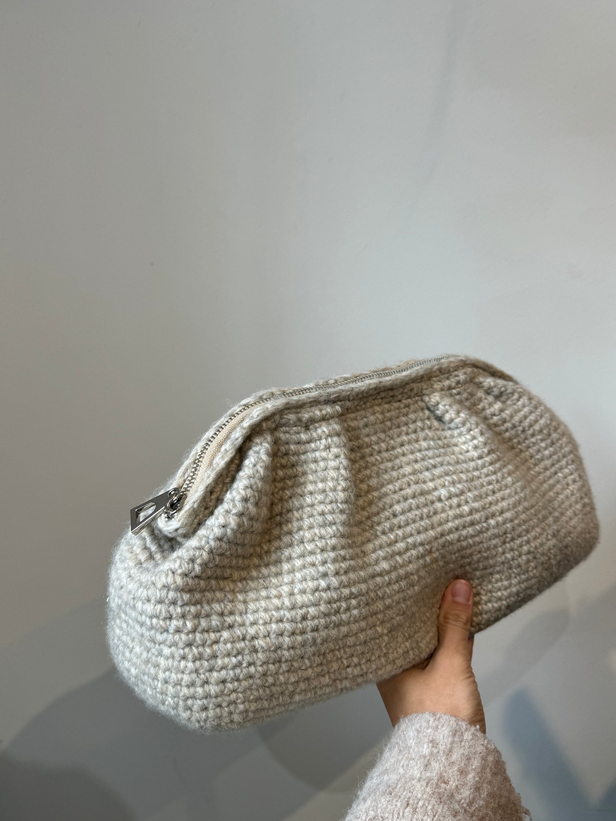 Mango Knit Clutch Oat