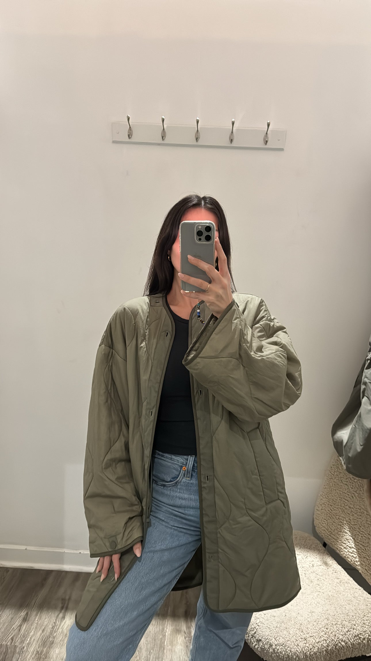 Weekend Max Mara 2in1 puffer coat with quilted interior, Green, XL