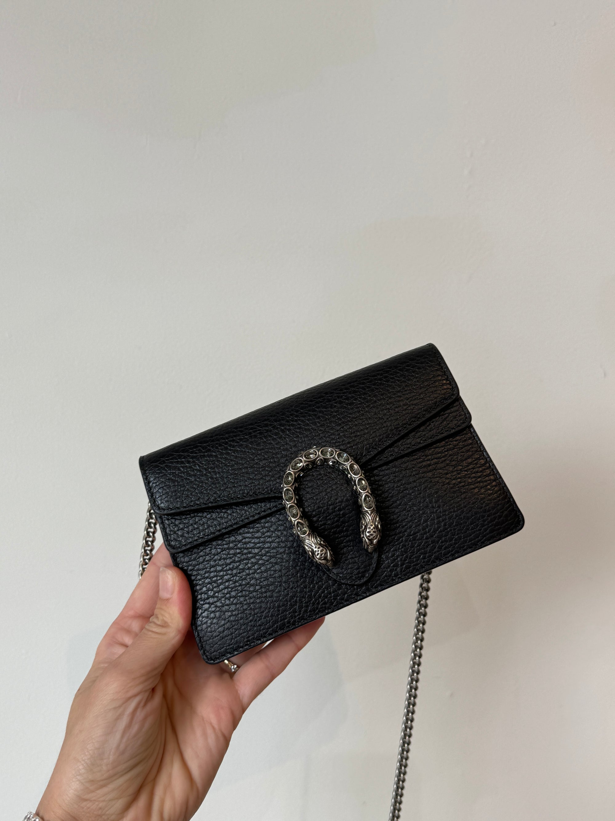 Gucci Dionysus Mini Handbag on Chain, Black