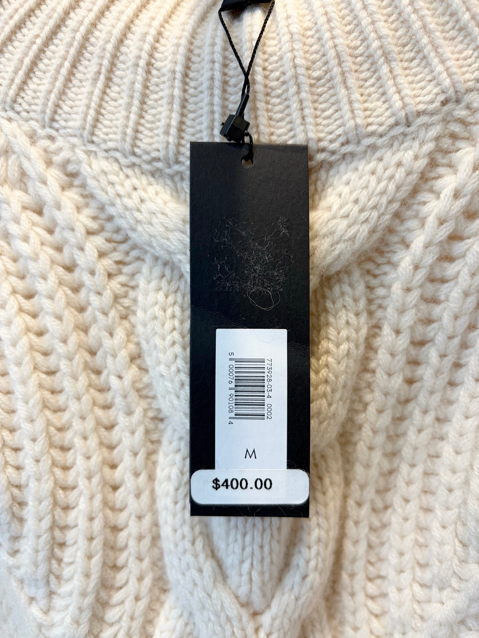 Banana Republic cashmere mock neck sweater,  Cream, Medium