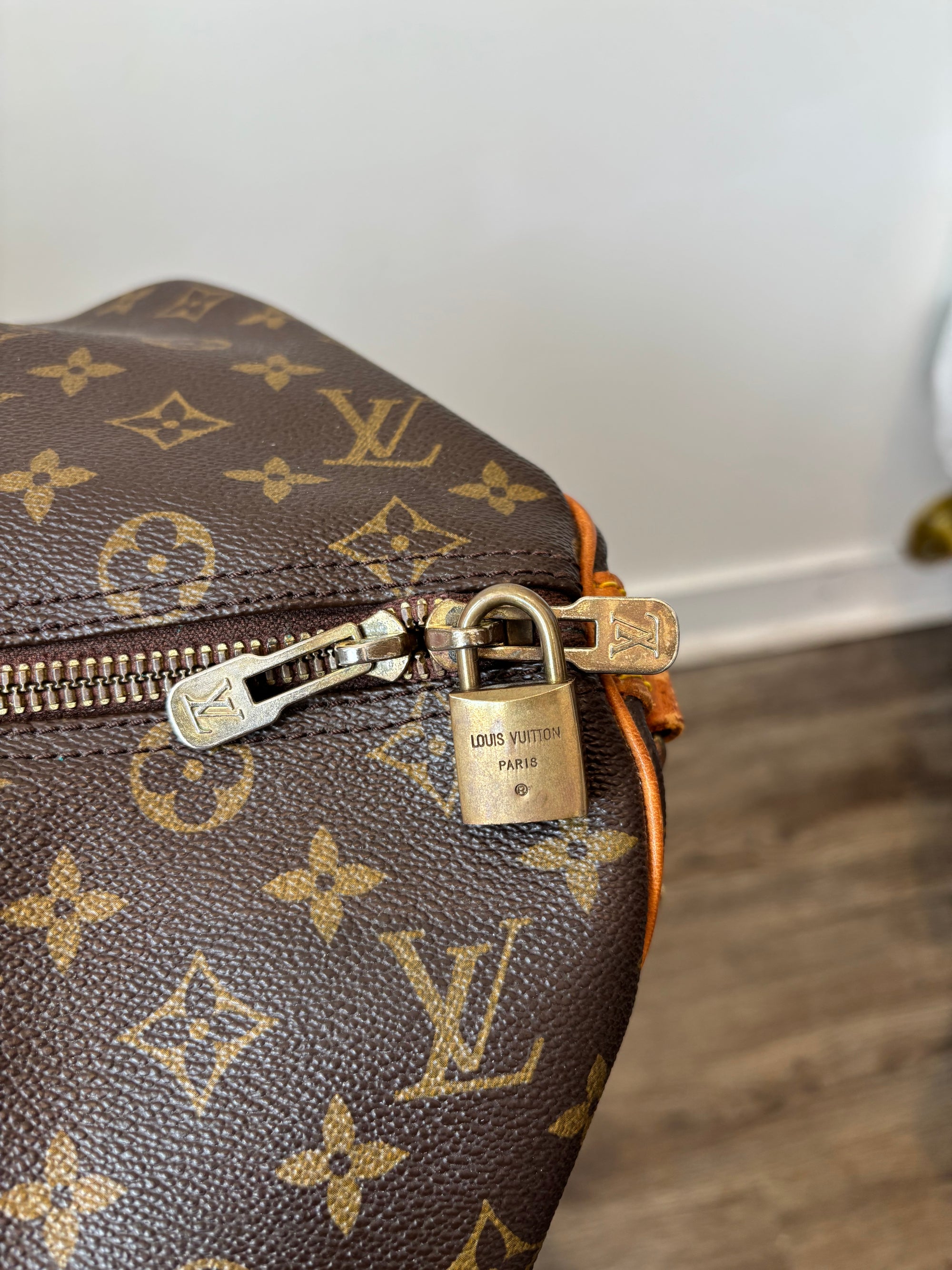 Louis Vuitton Brown Monogram Vintage Keepall 45
