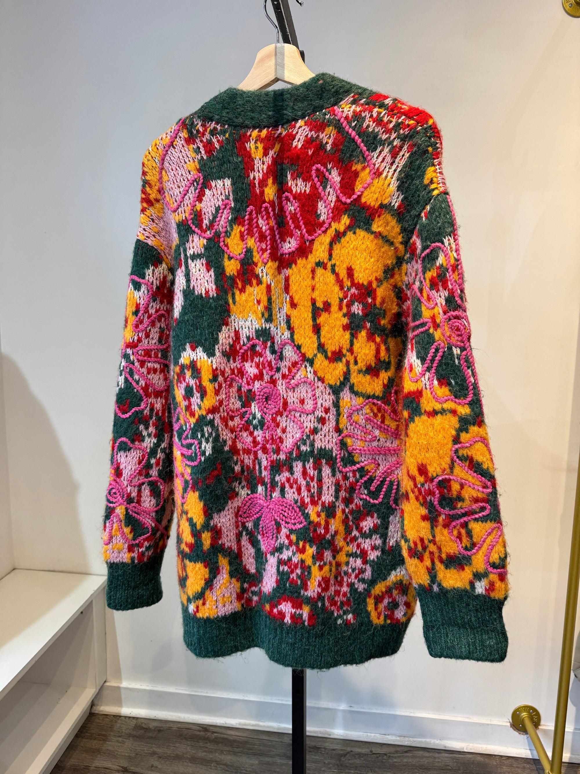 Free People Alexis Floral Cardigan, Multi, XS