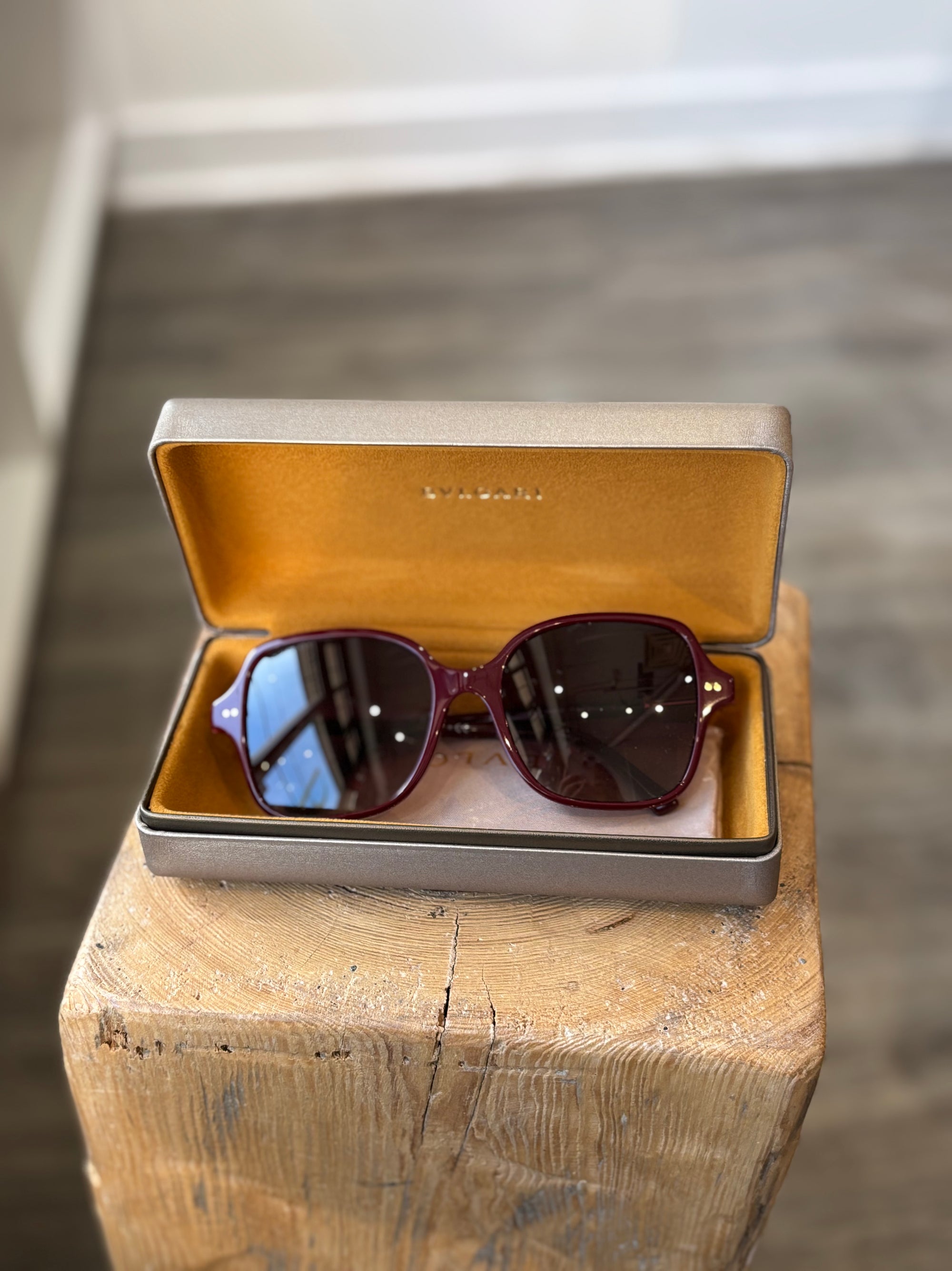 Bvlgari Sunglasses, Burgundy