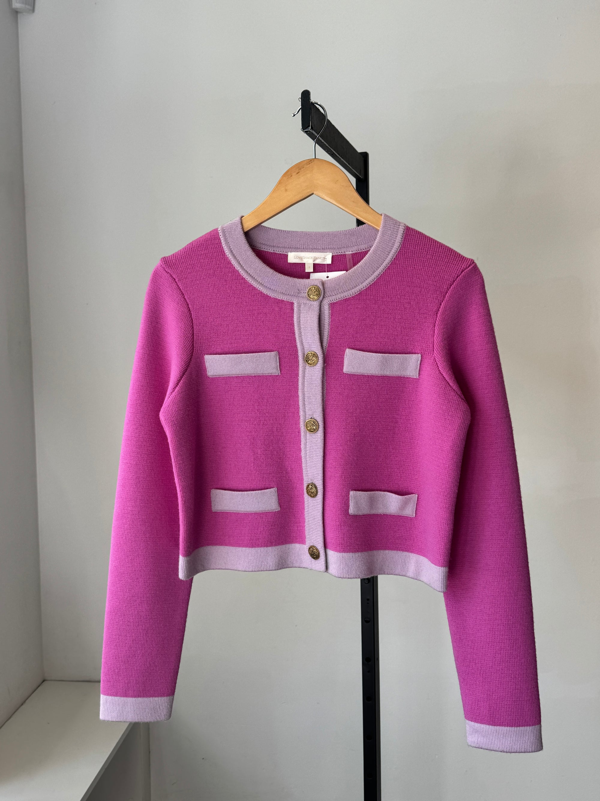 LoveShackFancy Cardigan Pink, S
