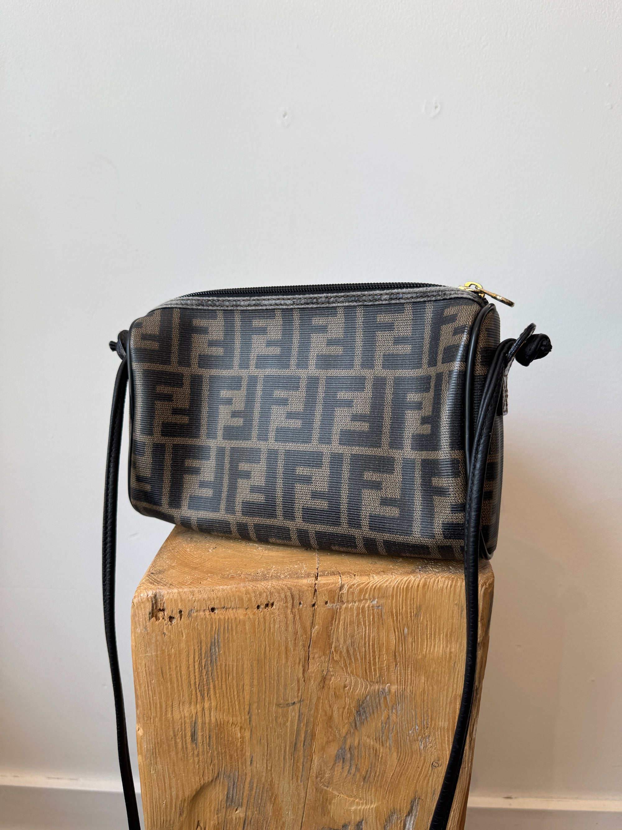 Fendi Zucca Vintage Crossbody Black