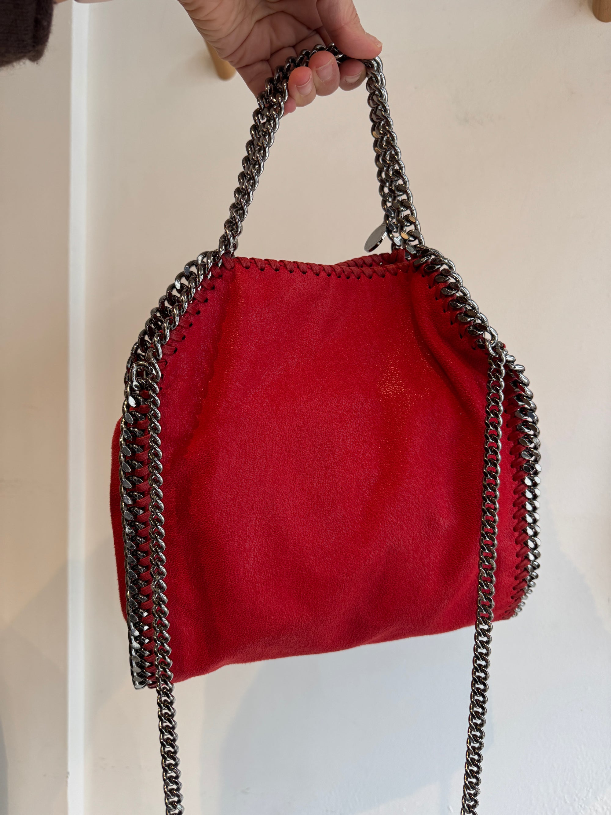 Stella McCartney Falabella Mini Tote, Cherry Red