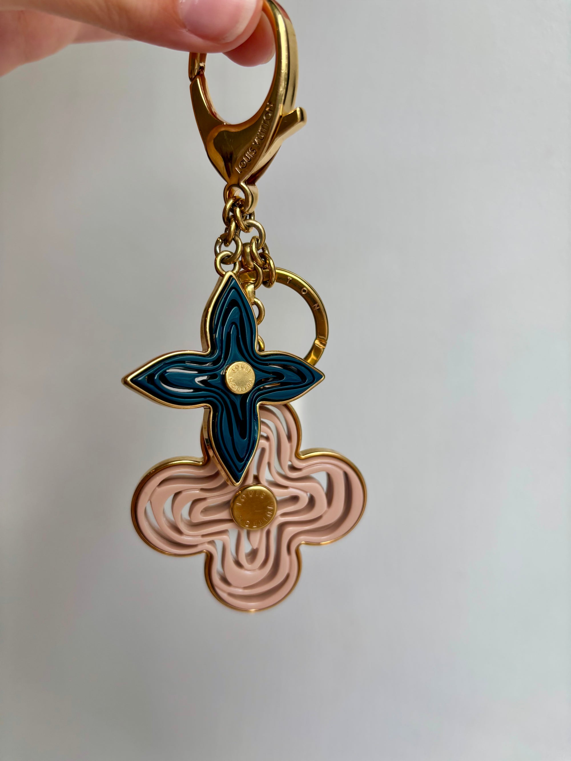 Louis Vuitton Rose Resin Key Ring Bag Charm