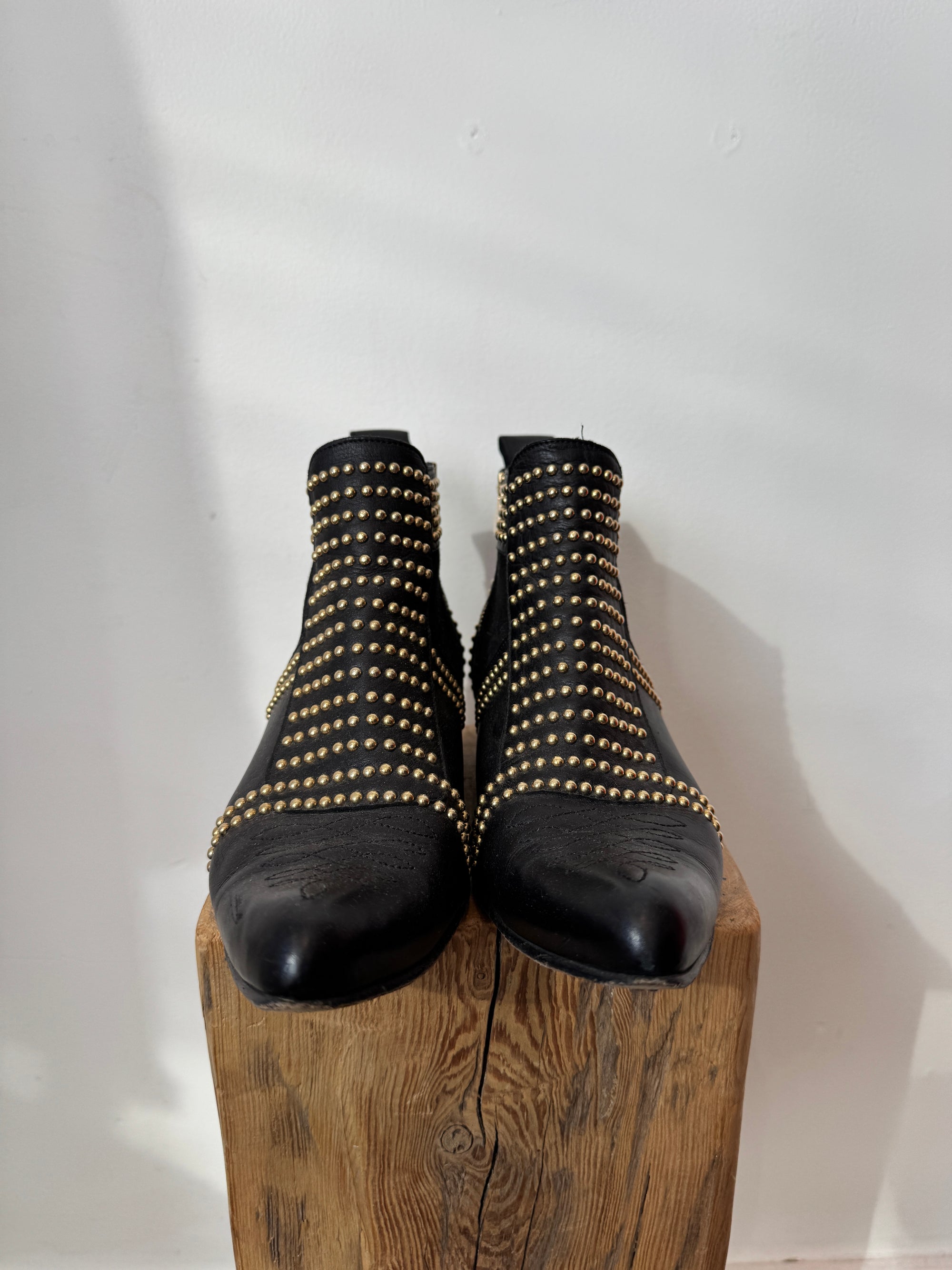 Anine Bing Charlie studded ankle boots, Black, 38