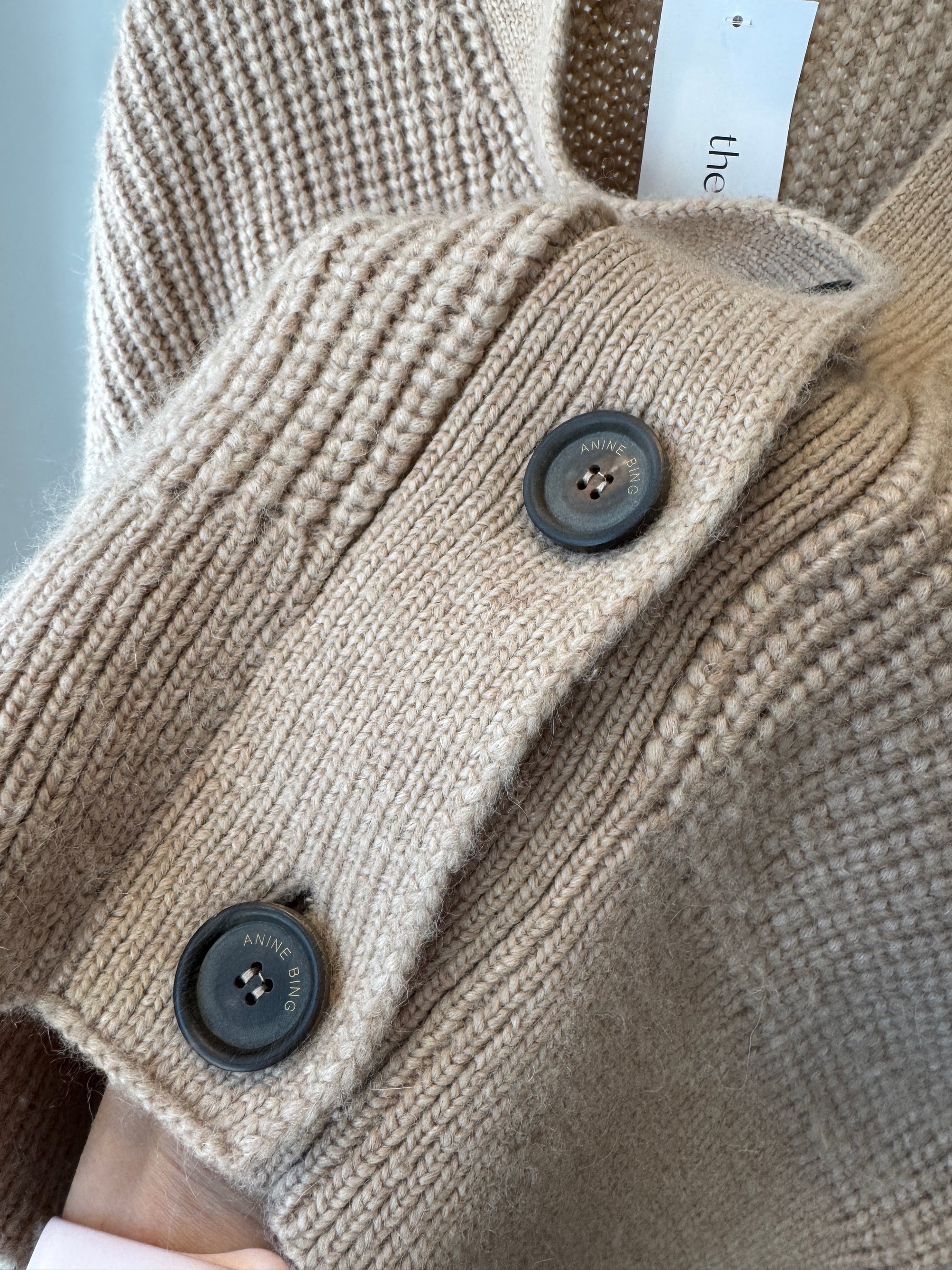Anine Bing Knit Cardigan Camel, XS