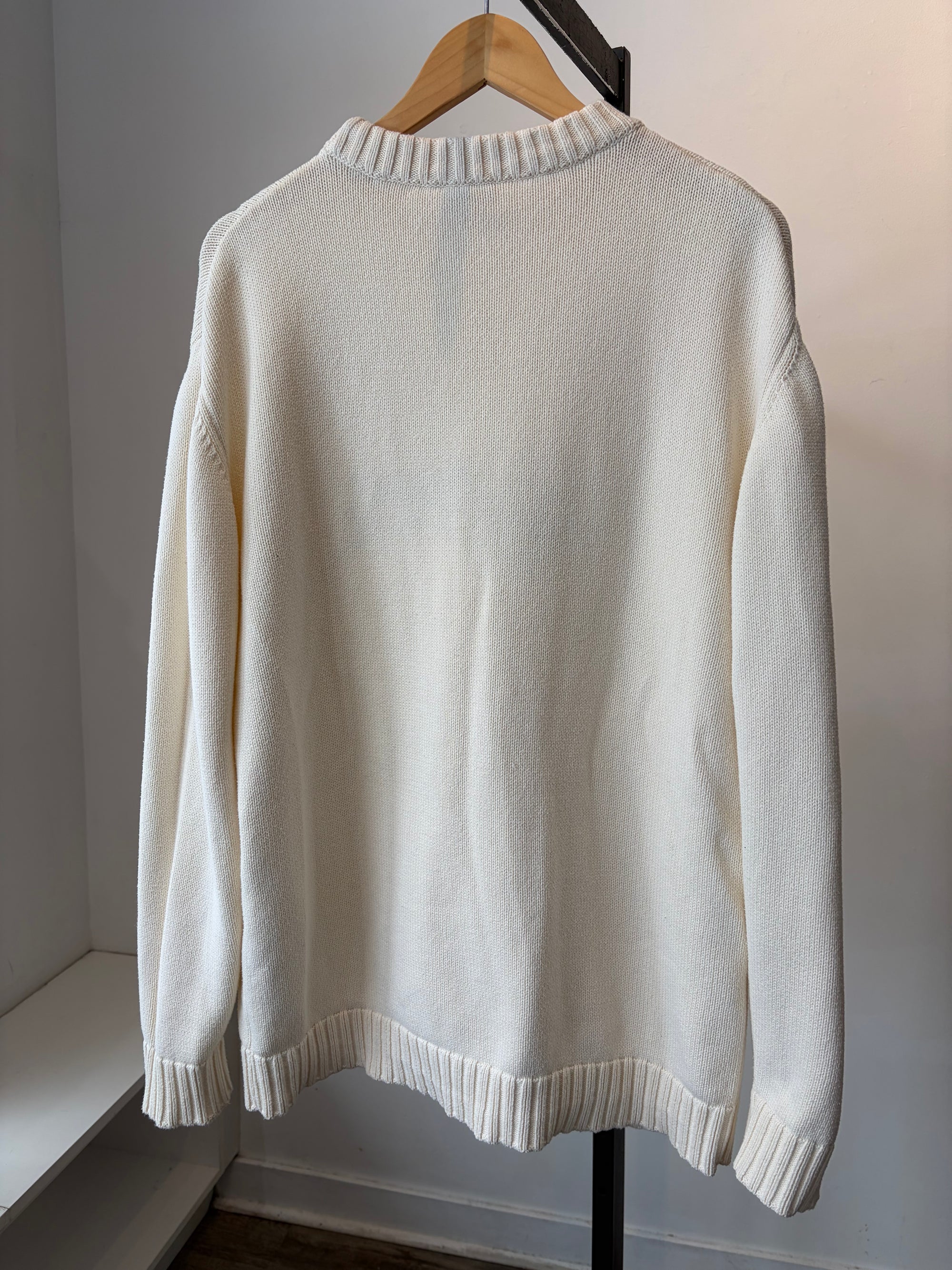 Loewe Knit Sweater, Cream, Large