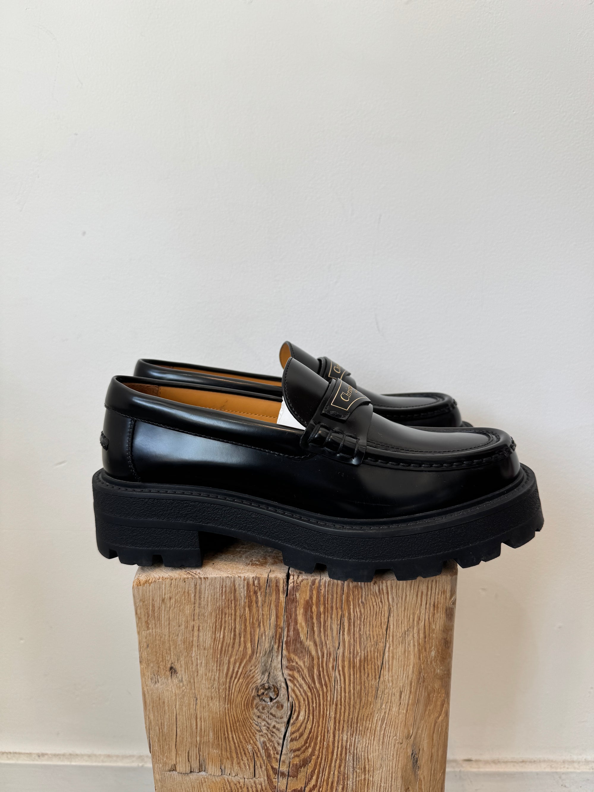 Christian Dior Boy Loafers, Black, 37