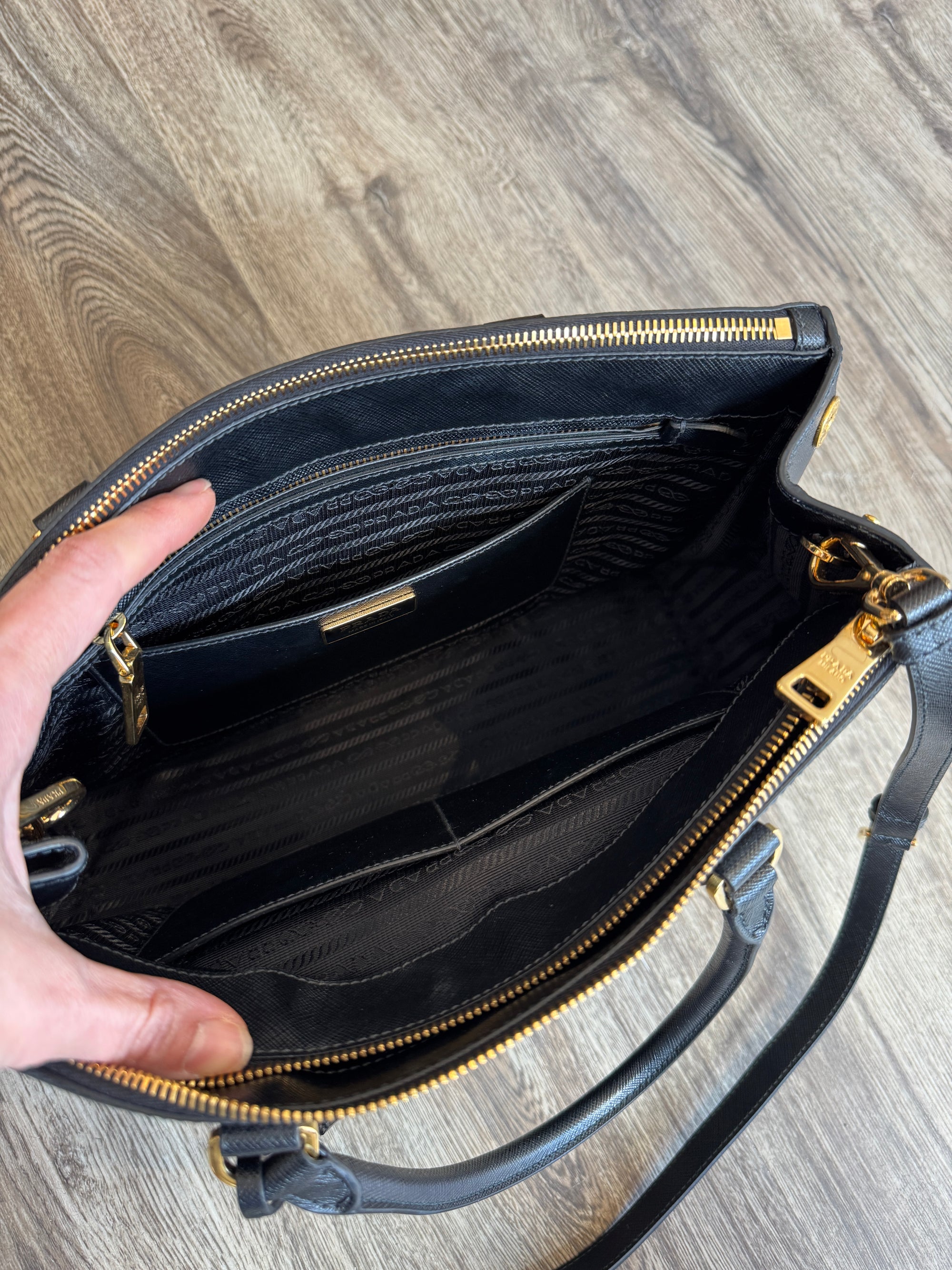 Prada Galleria Large Saffiano Leather Handbag, 2022, Black
