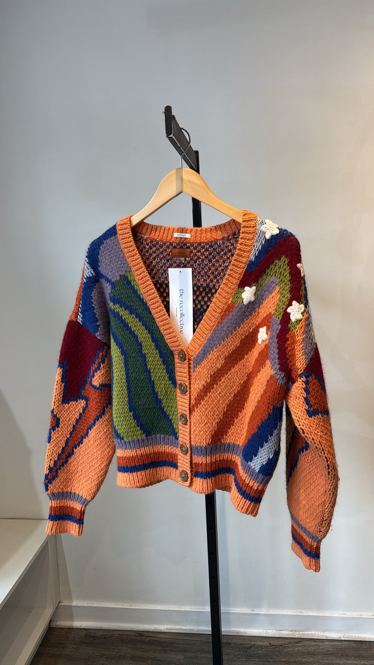 Mother The Good Trip cardigan, Orange Multi, XS