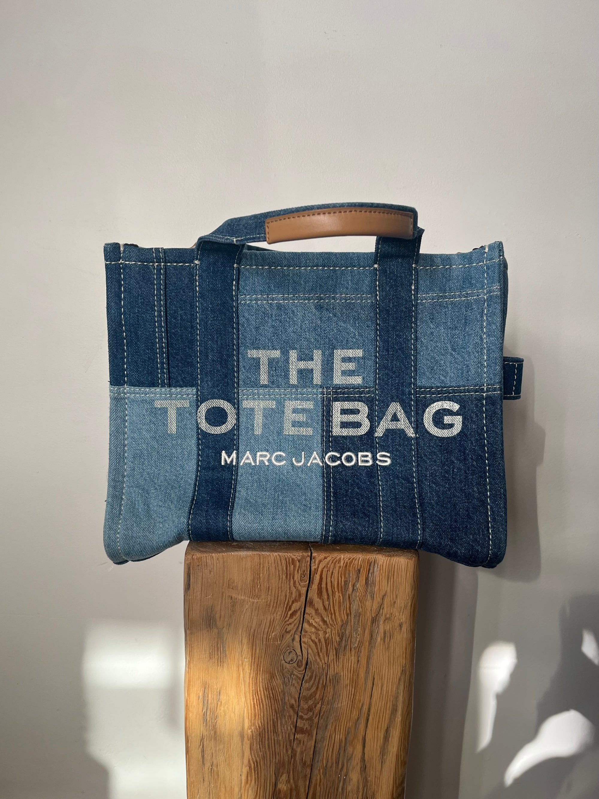 Marc Jacobs Denim Patchwork Tote, Blue, Medium