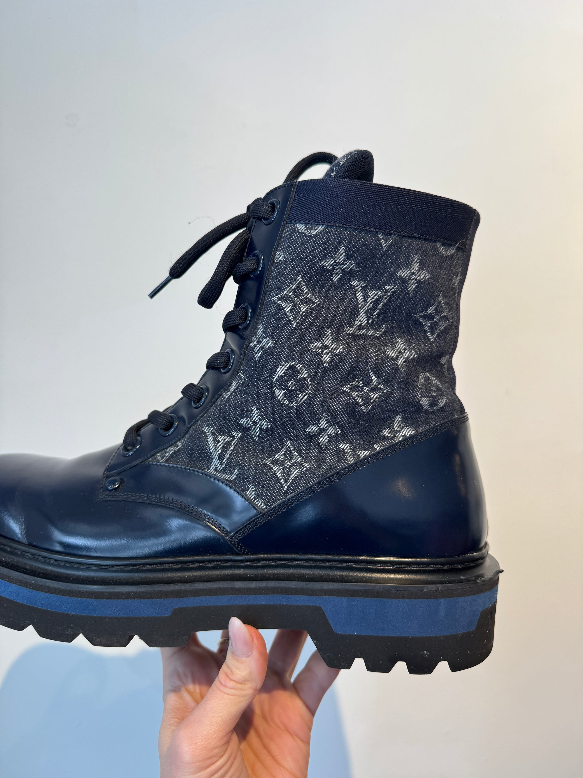Louis Vuitton Ranger Boots, Navy, 9.5