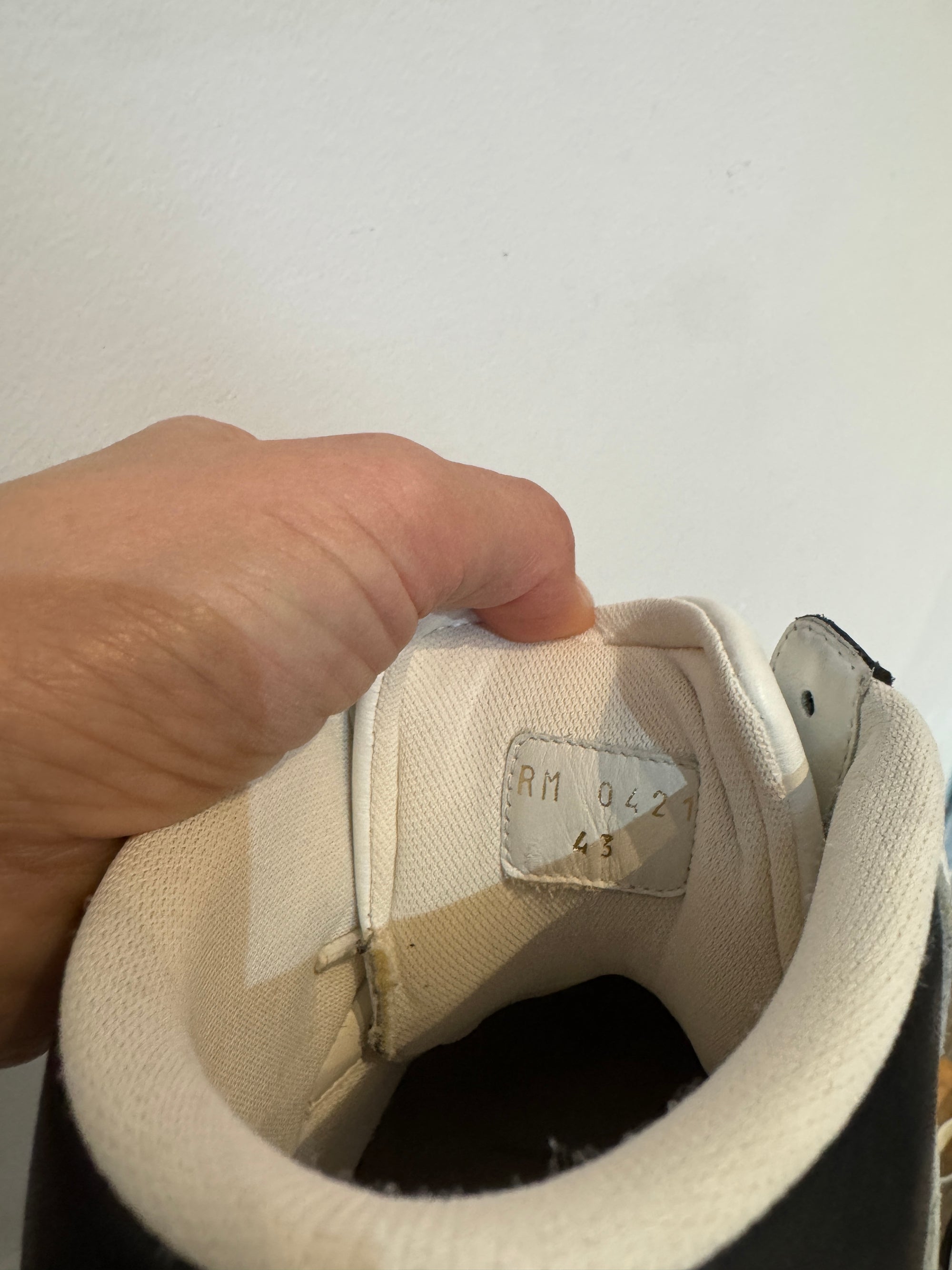 Celine High Top Sneakers, White, Black, 43