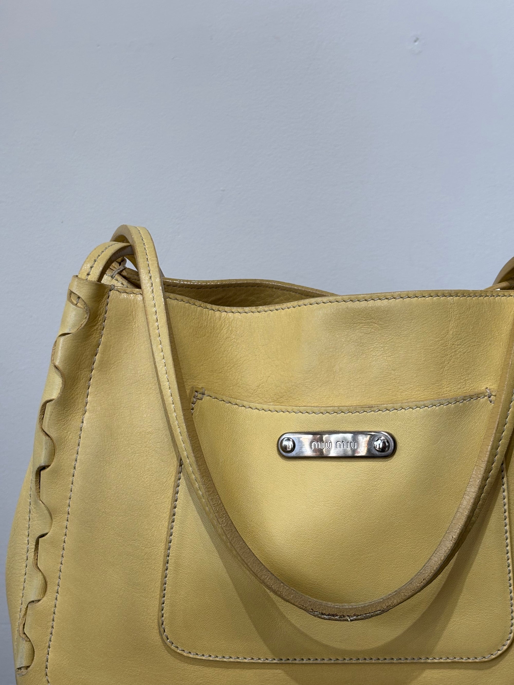 Miu Miu Shoulder Bag Butter Yellow