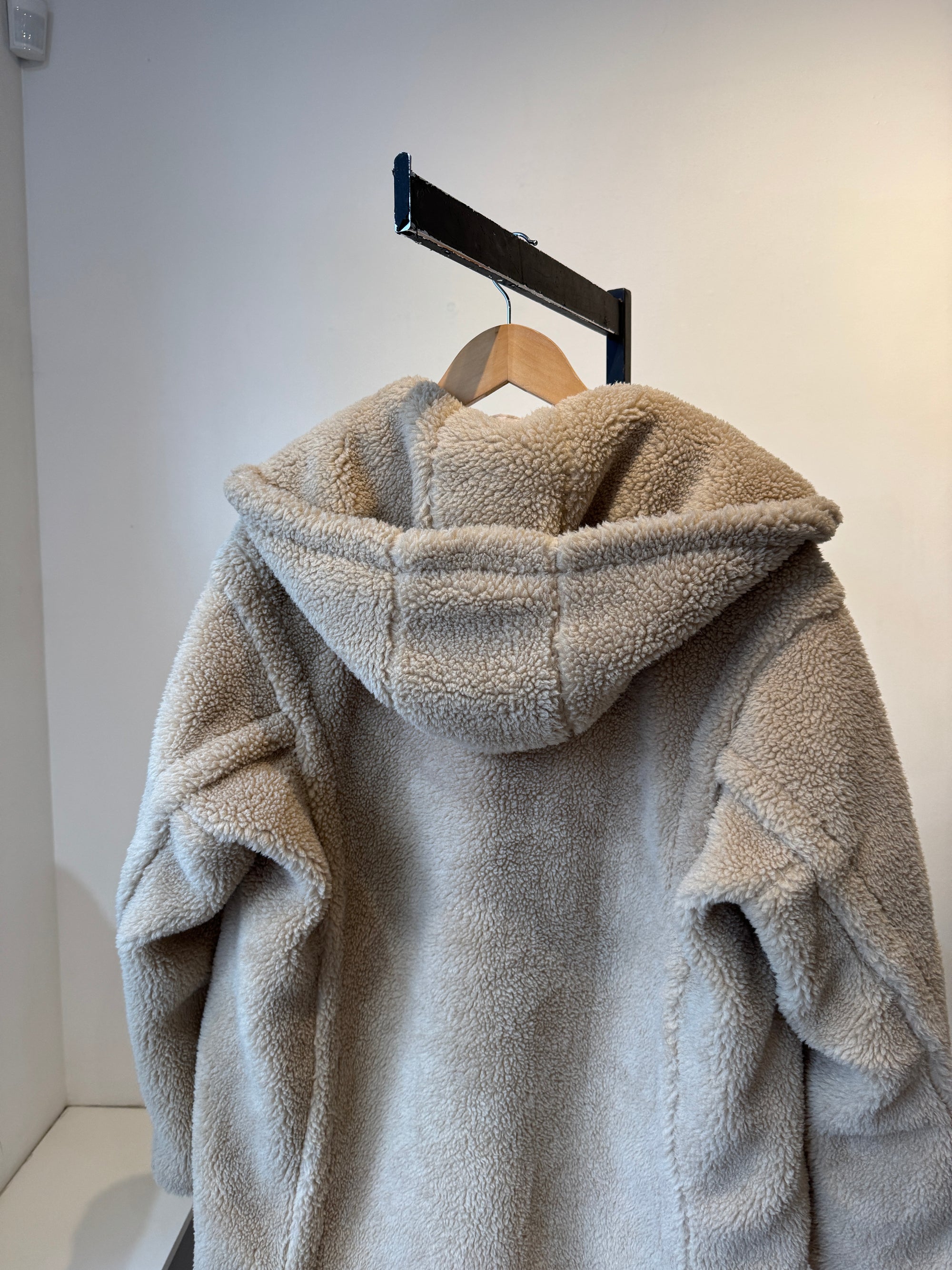 Apparis mia 2 pluche hooded faux shearling coat, Large