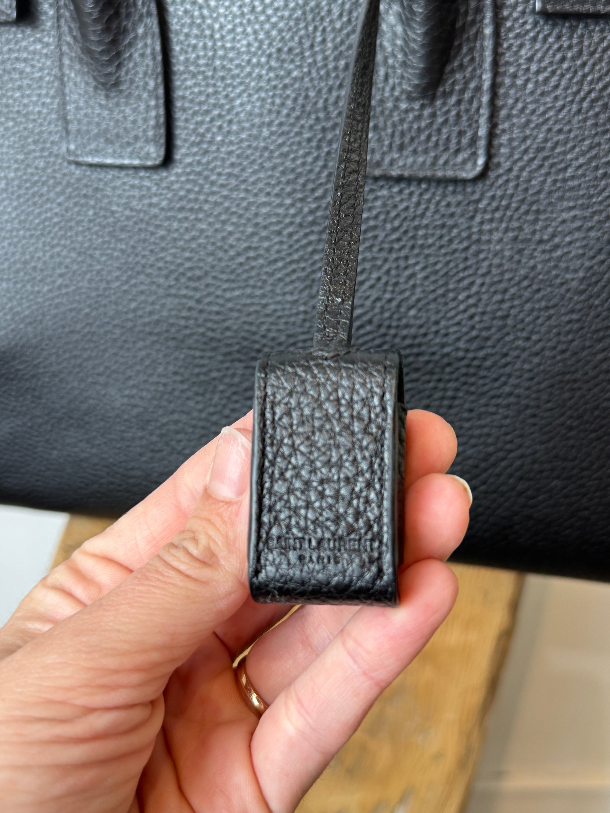 Saint Laurent Sac Du Jour Small, Black Grained Leather