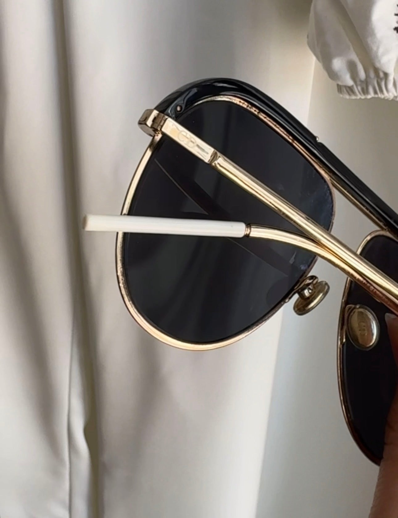 Christian Dior Desertic Aviator Sunglasses, Black