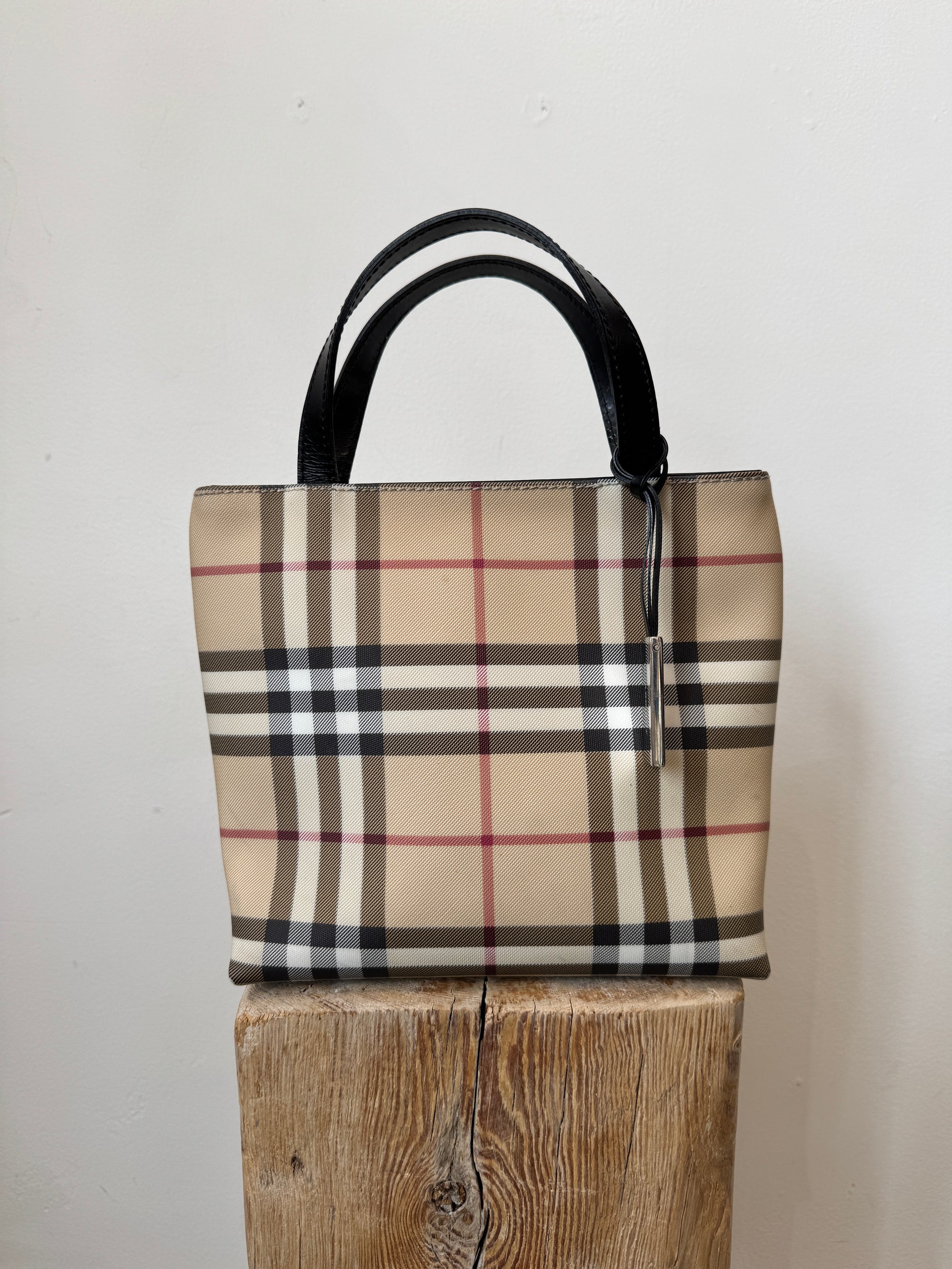 Burberry small tote handbag, Nova Check