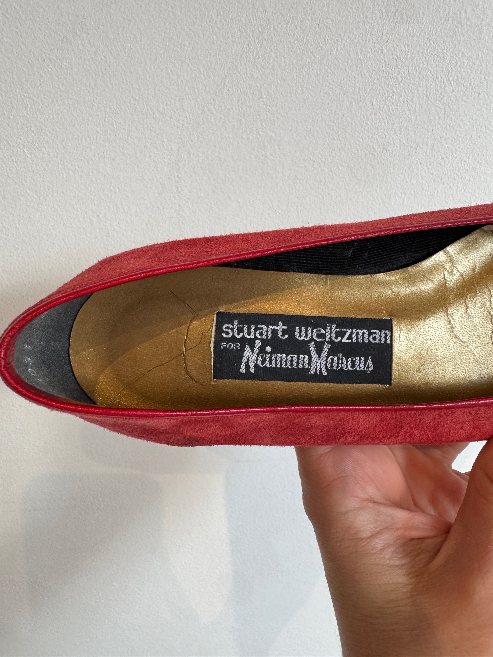 Stuart Weitzman for Neiman Marcus Vintage Ballet Flats, Red, 5.5