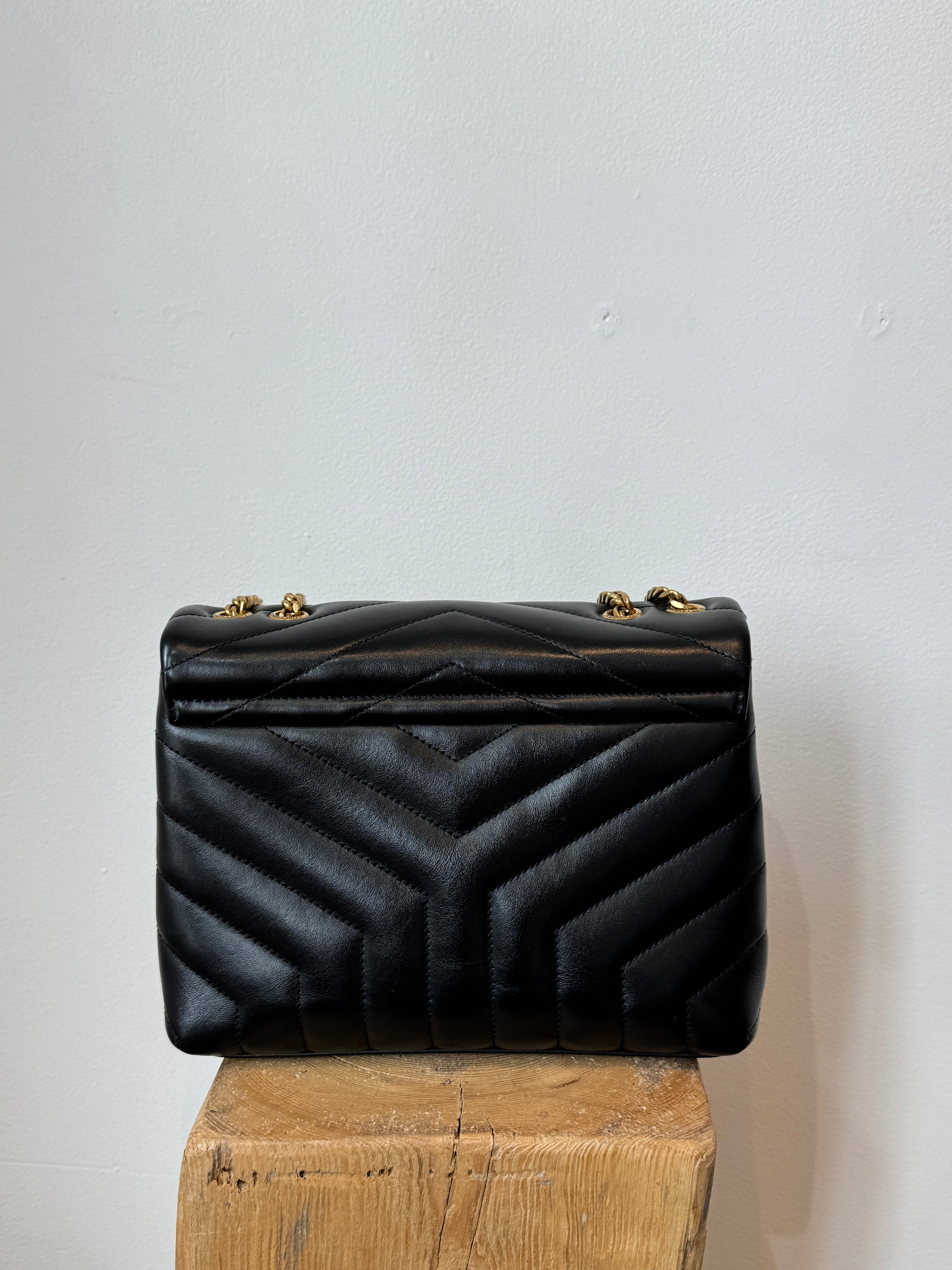 Saint Laurent Small Loulou Quilted Handbag Black